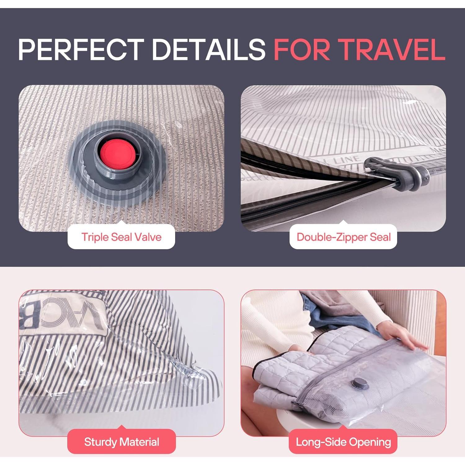 Bolsas de Almacenamiento al Vacío VMstr 9 Pzas con Bomba Eléctrica