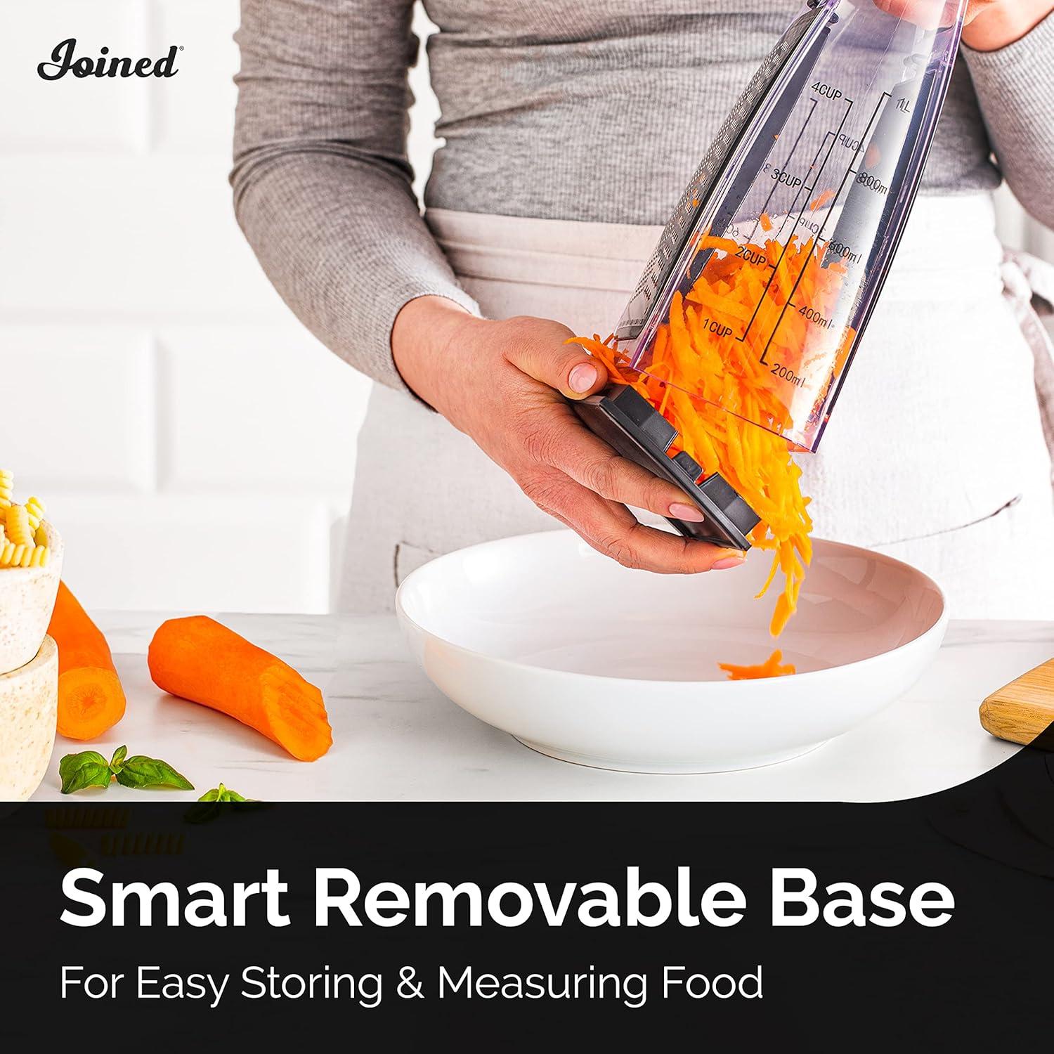 Rallador de Queso Unido con Contenedor y Pelador - Acero Inoxidable