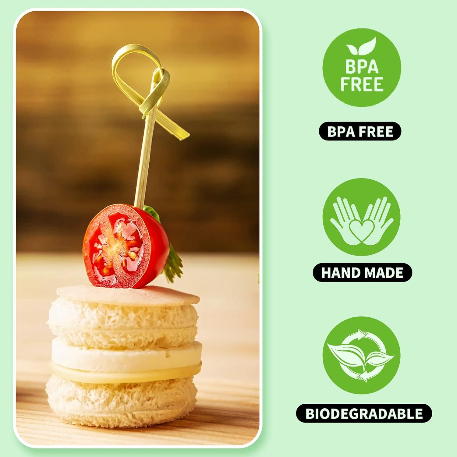 1200 Palillos de Cóctel de Bambú Vicuna R 10.5 cm Decorativos