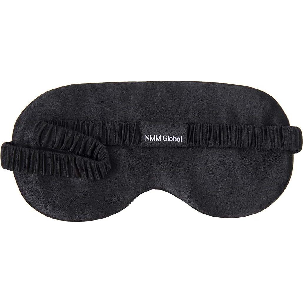 Máscara de Sueño de Seda Natural NMM Global - Unisex, Color Negro