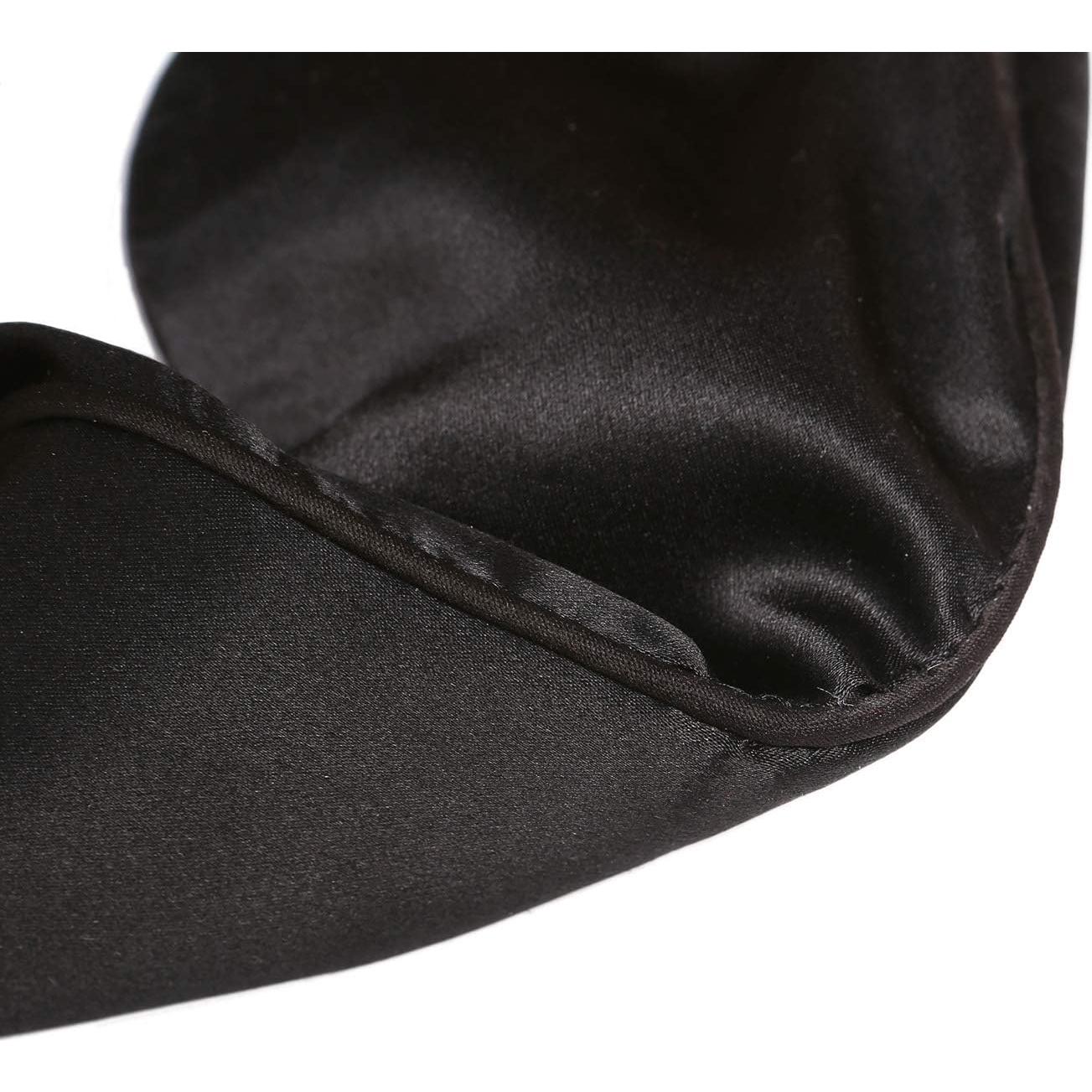 Máscara de Sueño de Seda Natural NMM Global - Unisex, Color Negro