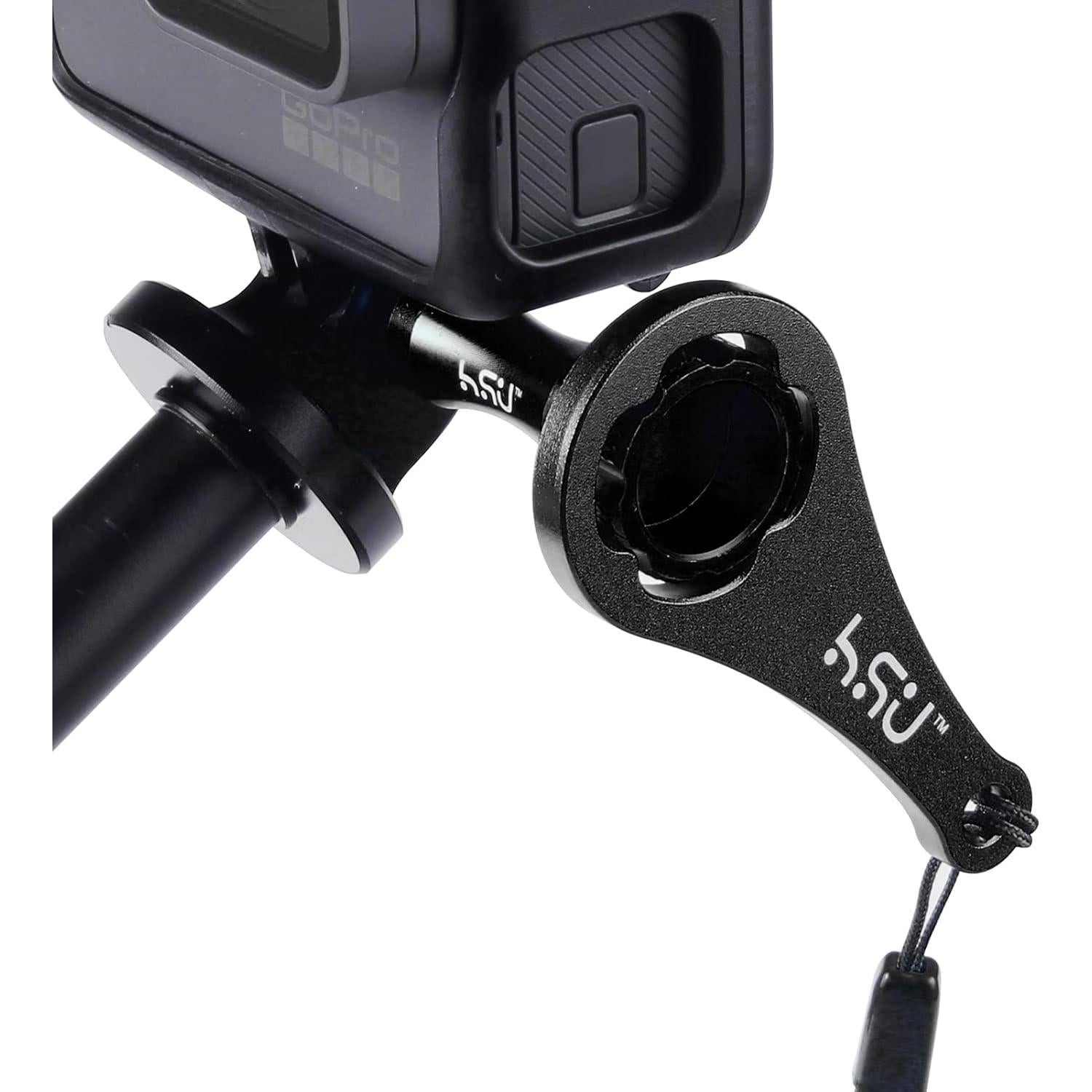 Juego de Tornillos de Pulgar HSU + Llave para GoPro - Aluminio Negro