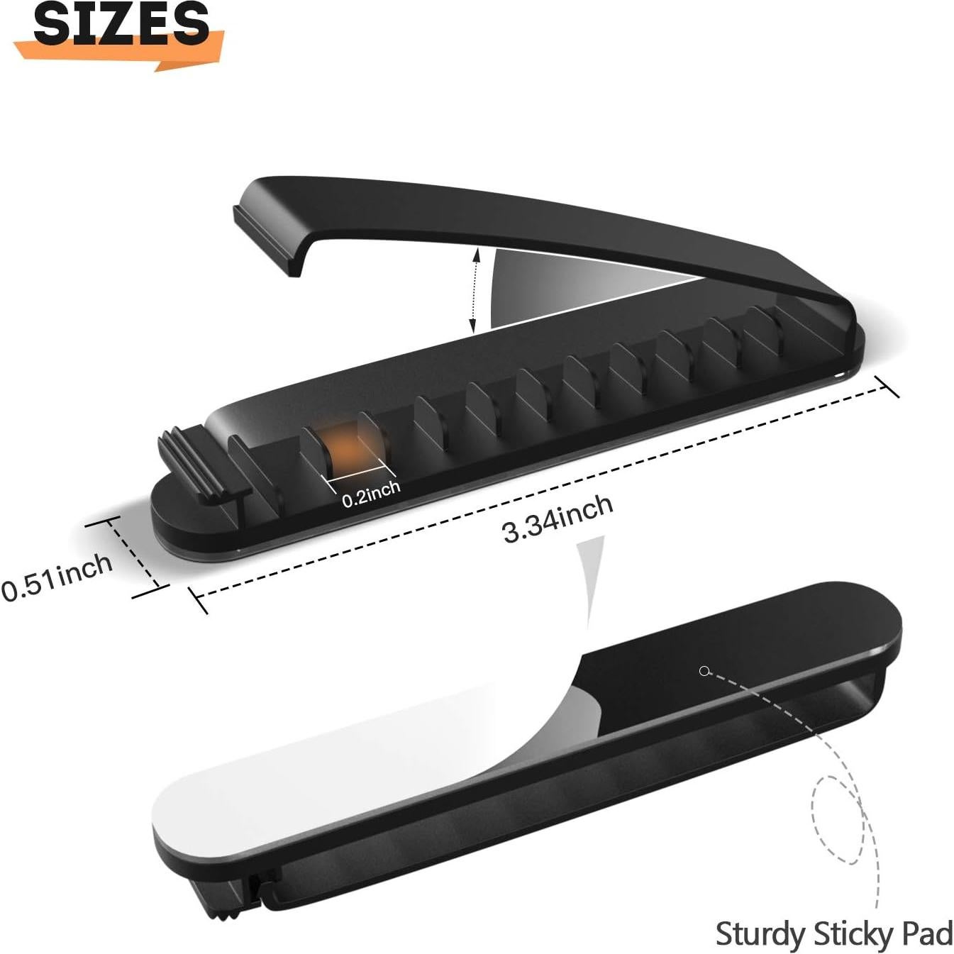 Organizadores de Cables PZOZ - Paquete de 3 Soportes Adhesivos
