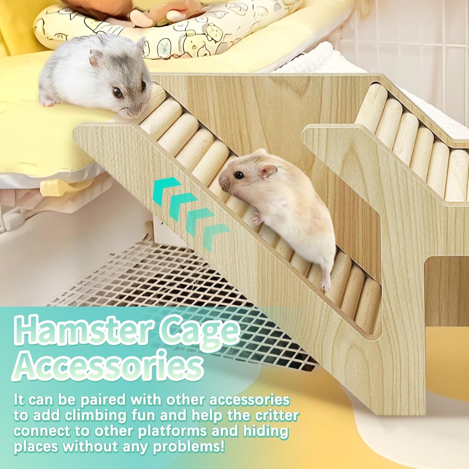 Escalera de Escalada para Hámster PINVNBY - Juguete de Madera