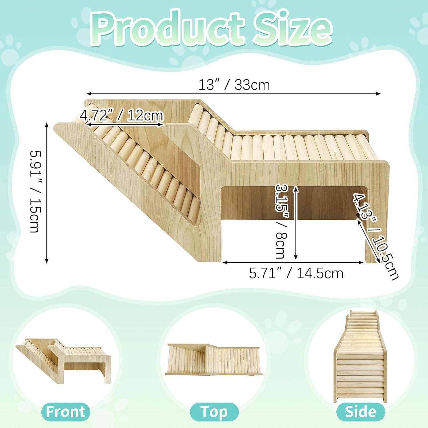 Escalera de Escalada para Hámster PINVNBY - Juguete de Madera