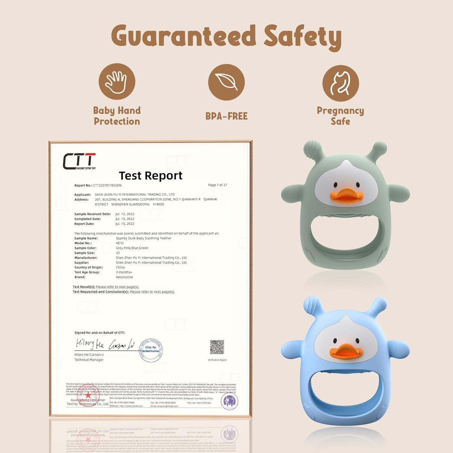 Set de 2 Mitones de Dentición para Bebés Silicona Grado Alimenticio