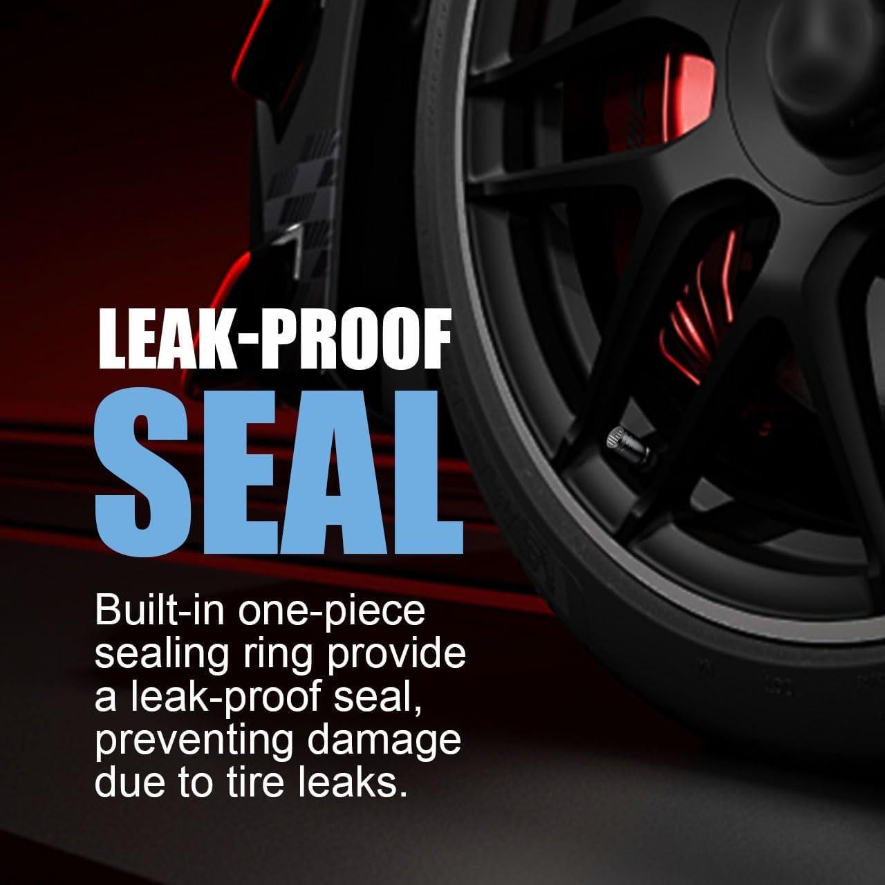 Tapas de Válvula de Neumático BAURATTI - Paquete de 5 - Negro