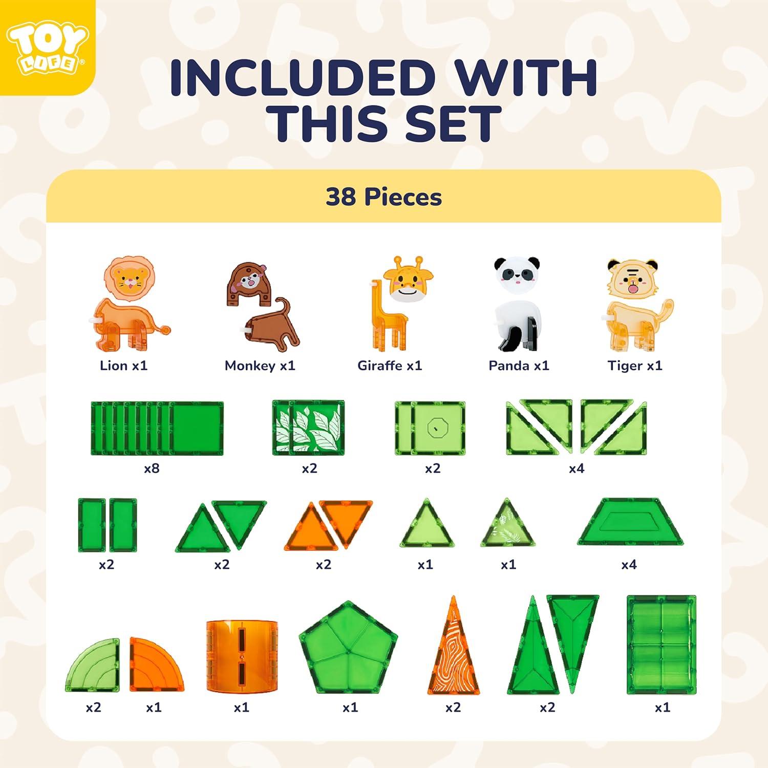 Azulejos Magnéticos TOY Life 38 Piezas Juguete Educativo 3-5 Años