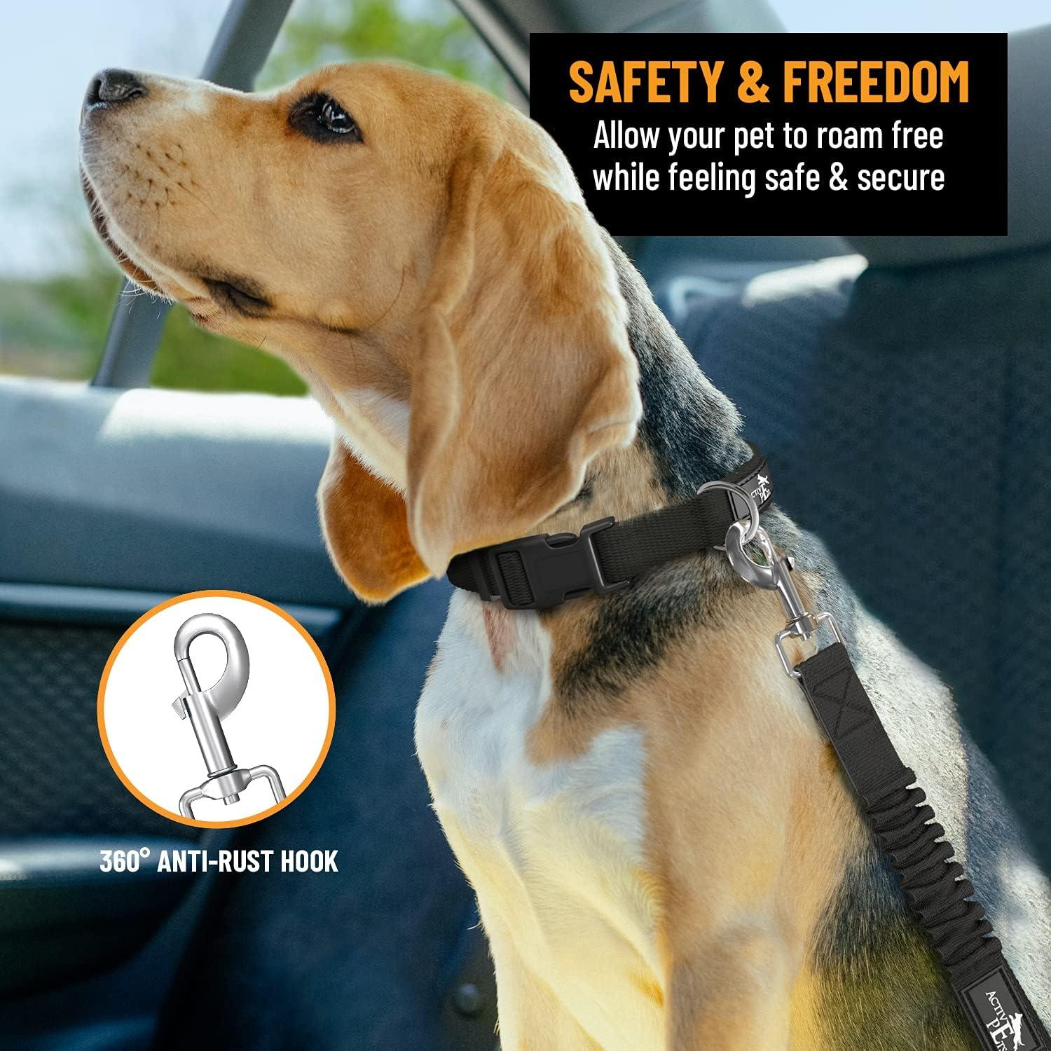 Cinturón de Seguridad para Perros Active Pets, Ajustable 53-78 cm