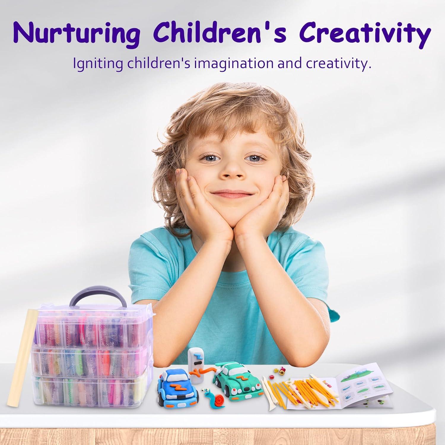 Kit de Arcilla Polimérica PeacePeo 110 Colores No Tóxica 215 Pcs