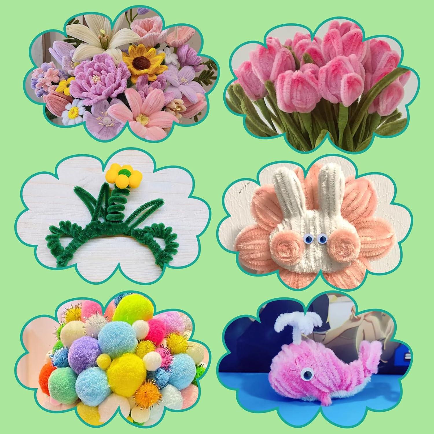 Kit de Manualidades Zlulary - 150 Piezas Limpiadores de Tuberías