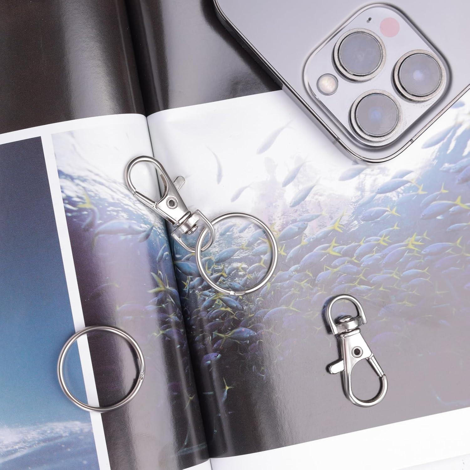 Ganchos de Snap Giratorios ZoloAJay 20pcs Metal Plata 34.5mm