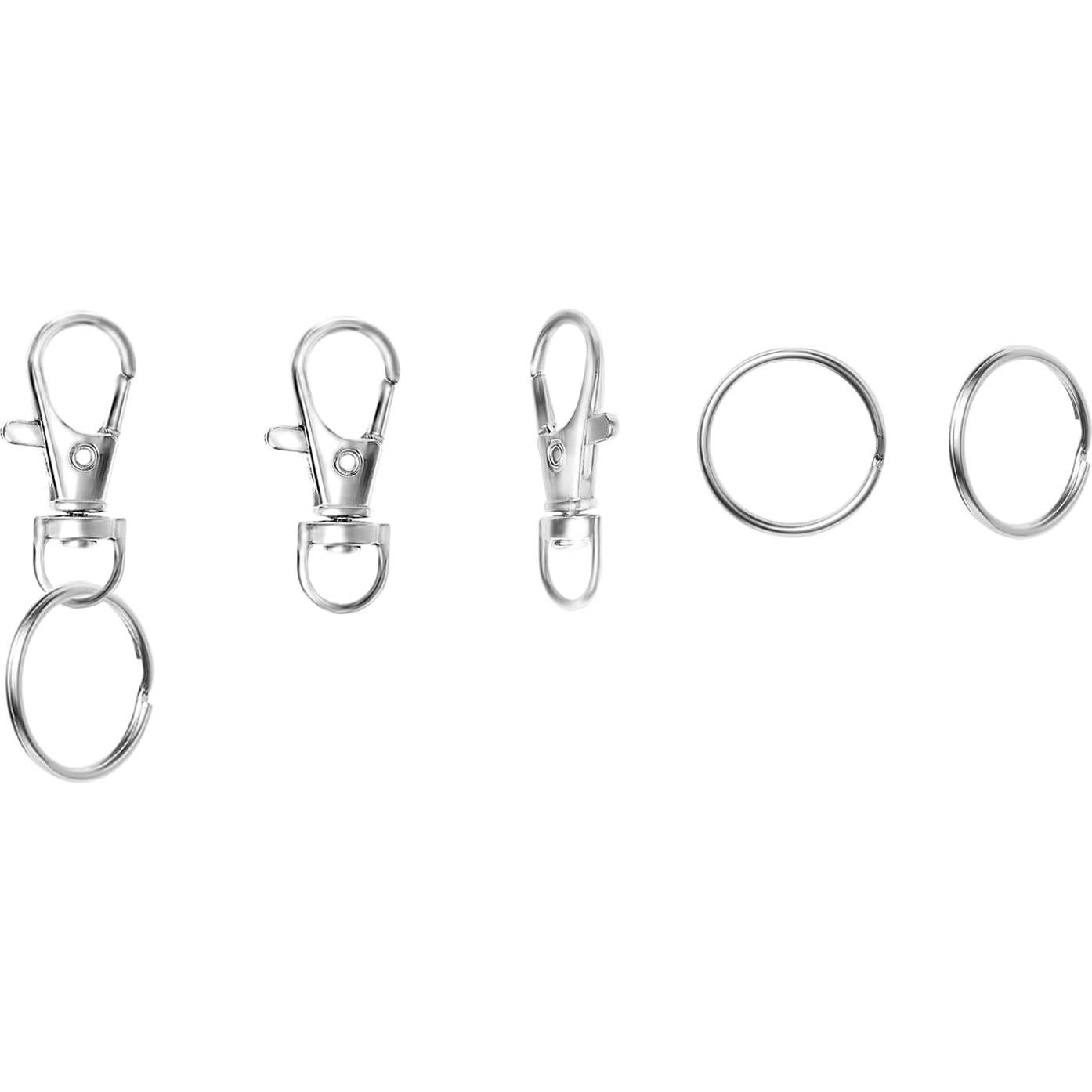 Ganchos de Snap Giratorios ZoloAJay 20pcs Metal Plata 34.5mm