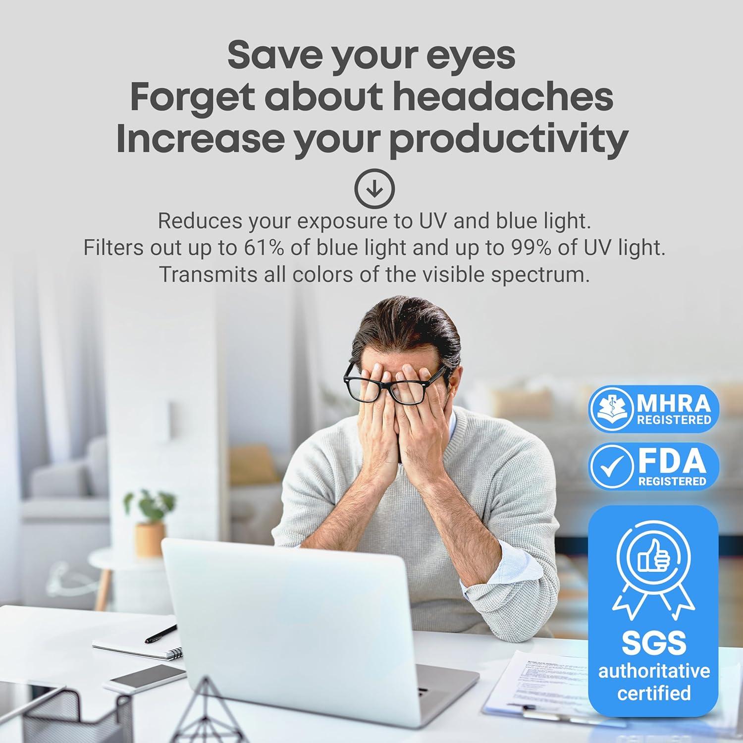 Protector de Pantalla VINTEZ 14" Luz Azul Anti-UV 16:9