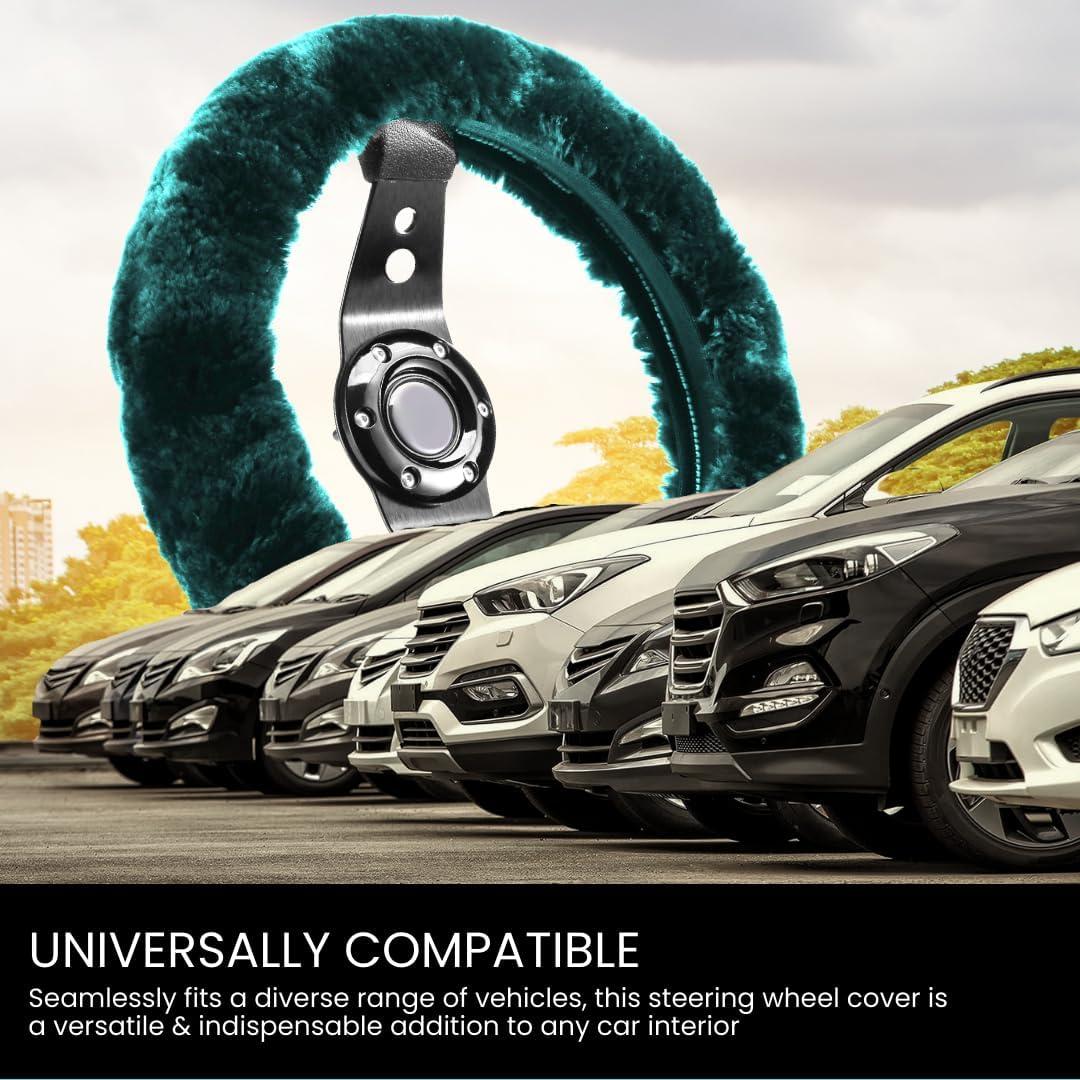 Cubierta de Volante de Lana de Oveja Andalus 36.8-38.1 cm Verde