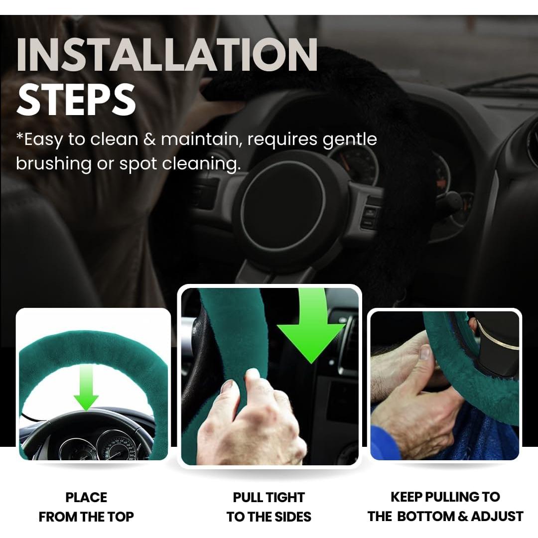 Cubierta de Volante de Lana de Oveja Andalus 36.8-38.1 cm Verde