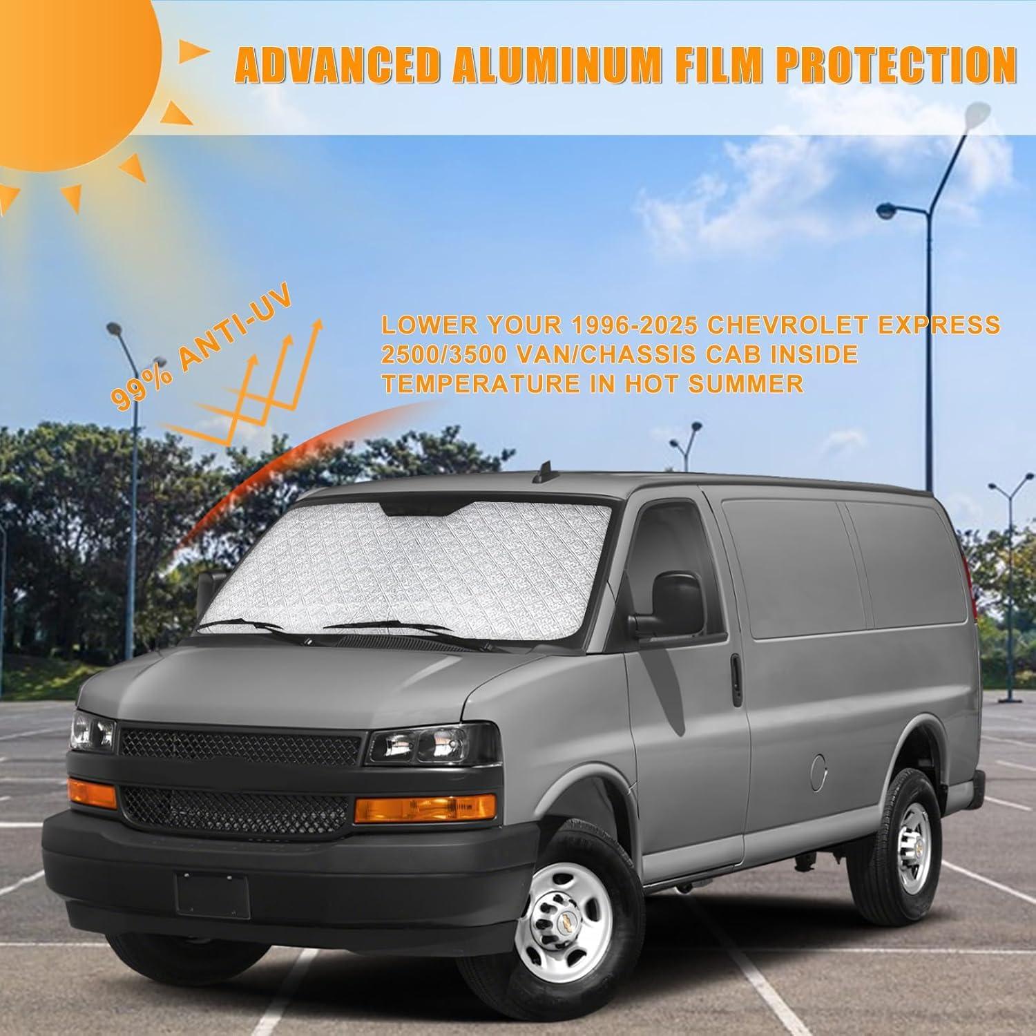 Protector Solar para Parabrisas Sportuli 1996-2025 Chevy Express