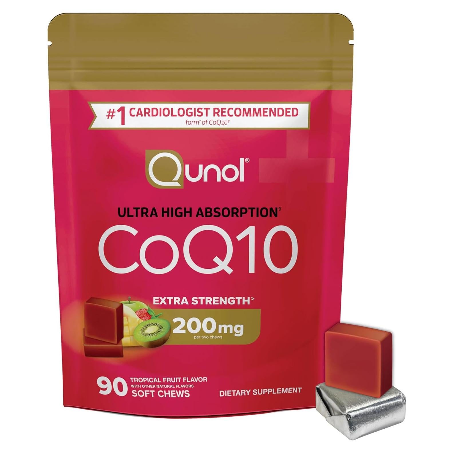 Suplemento CoQ10 200mg Qunol Caramelos Blandos 90 Unidades