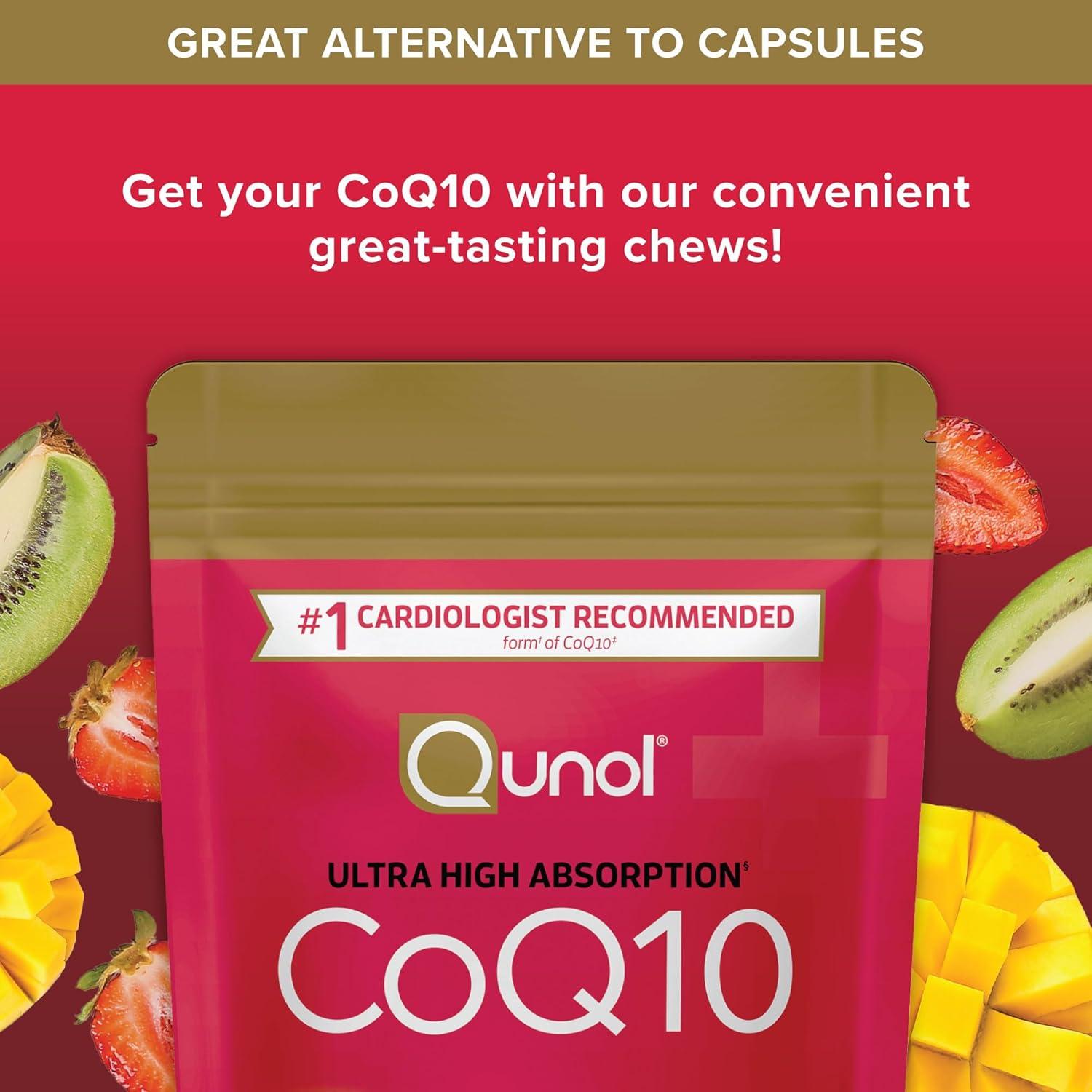 Suplemento CoQ10 200mg Qunol Caramelos Blandos 90 Unidades