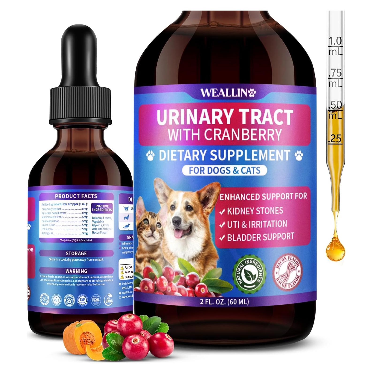 Suplemento Urinario Natural WEALLIN para Gatos y Perros 30ml