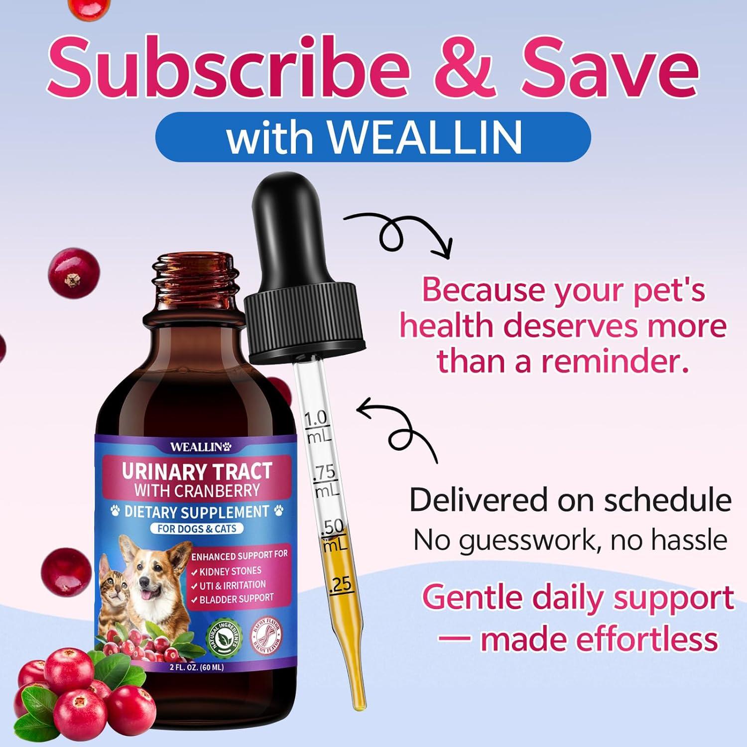 Suplemento Urinario Natural WEALLIN para Gatos y Perros 30ml