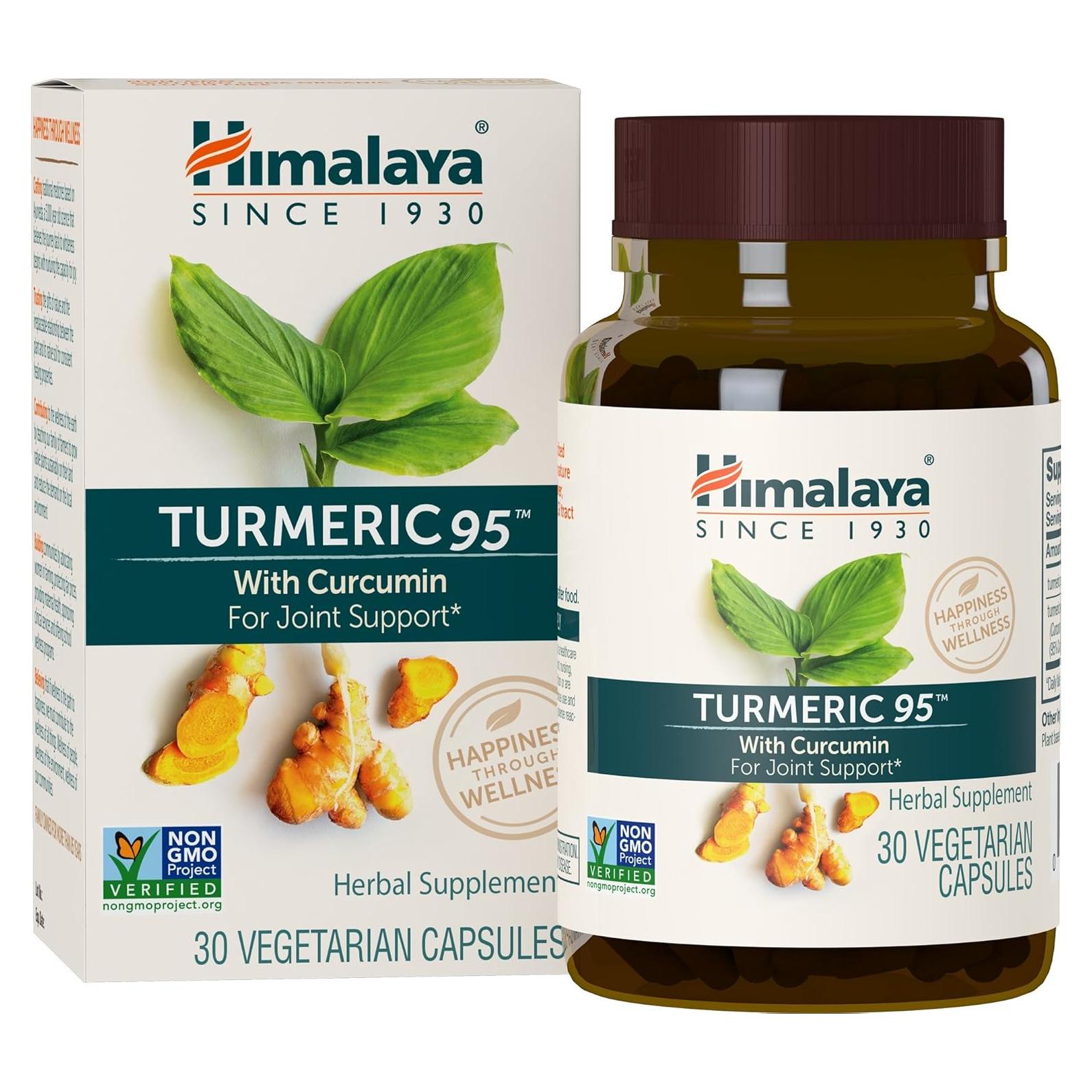 Suplemento de Cúrcuma Himalaya 95 para Articulaciones 600 mg - 30 Cápsulas
