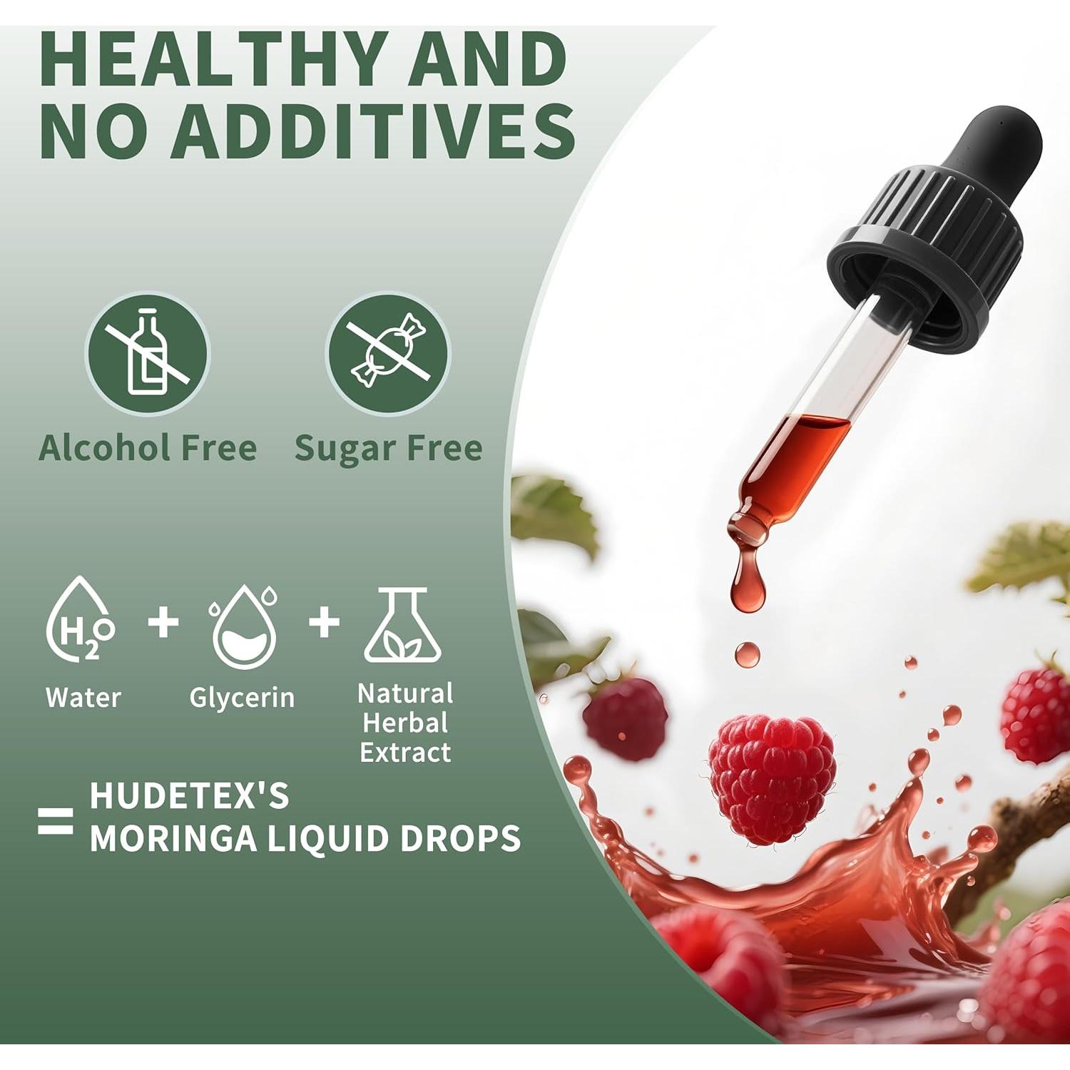 Gotas Líquidas de Moringa Orgánica 60 ml - Suplemento Nutricional