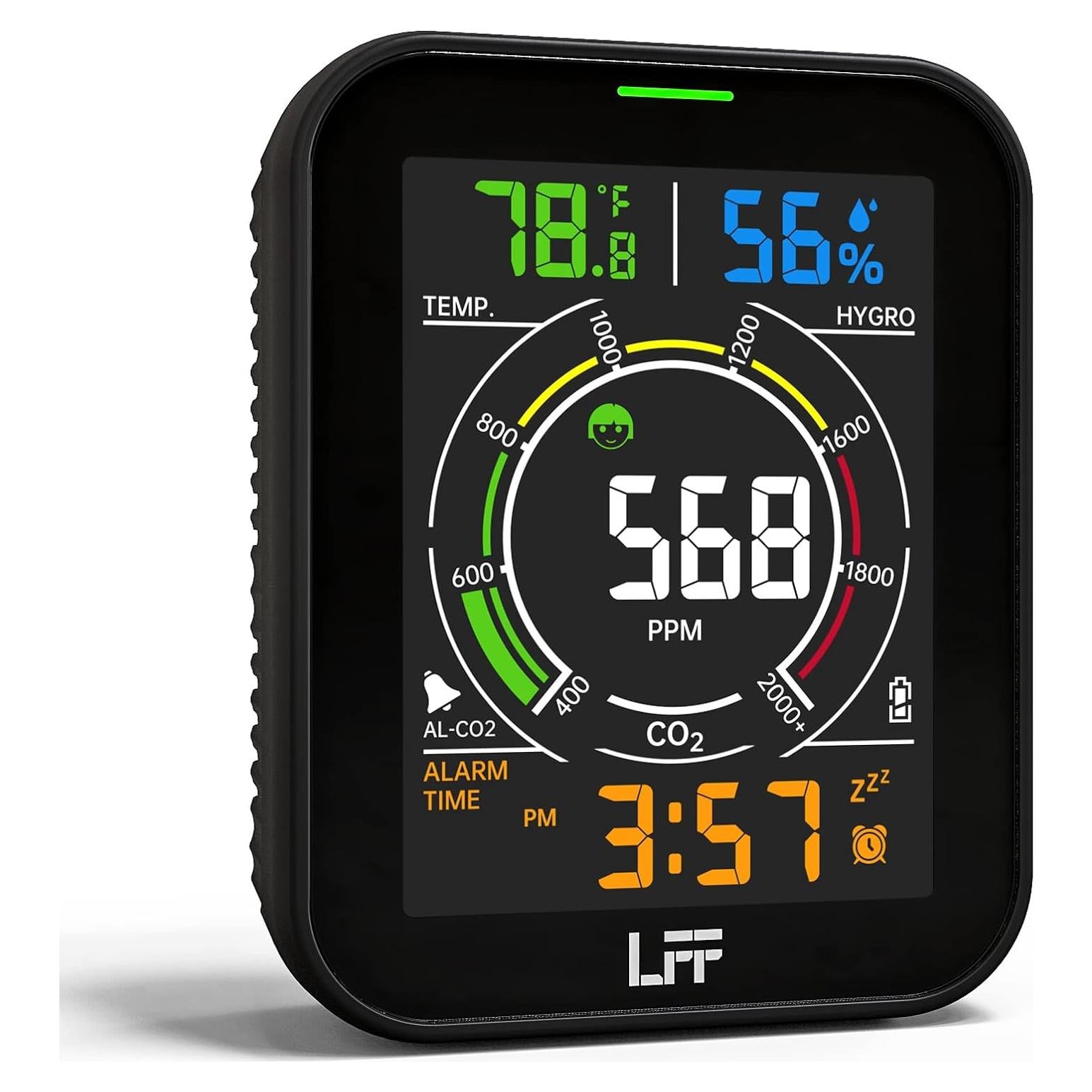 Detector de CO2 LFF LAQ962, Monitor de Calidad del Aire 4"