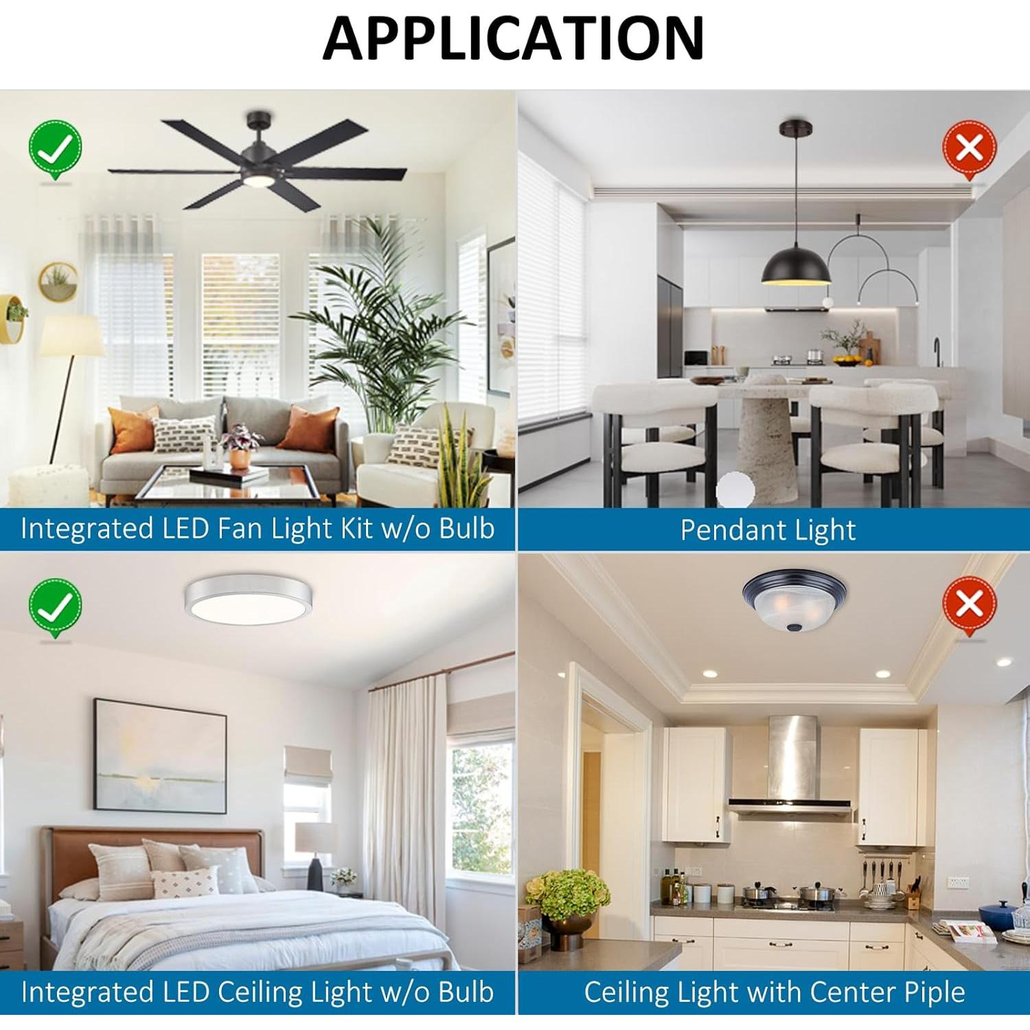 Luz LED para Ventilador de Techo Cooper 18W 6000K Regulable