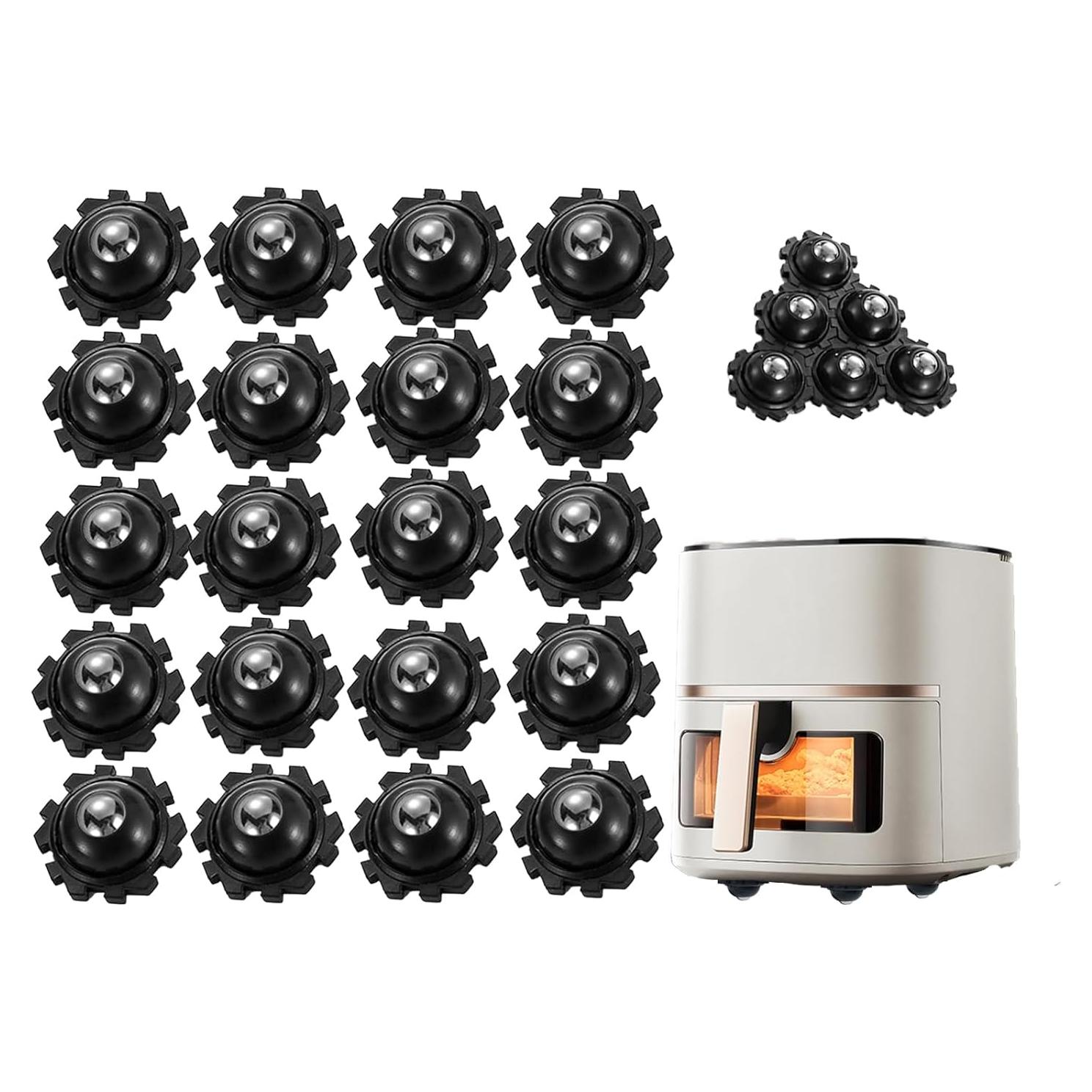 Ruedas Mini Autoadhesivas ZEMINIOR 2.5cm 360° para Muebles