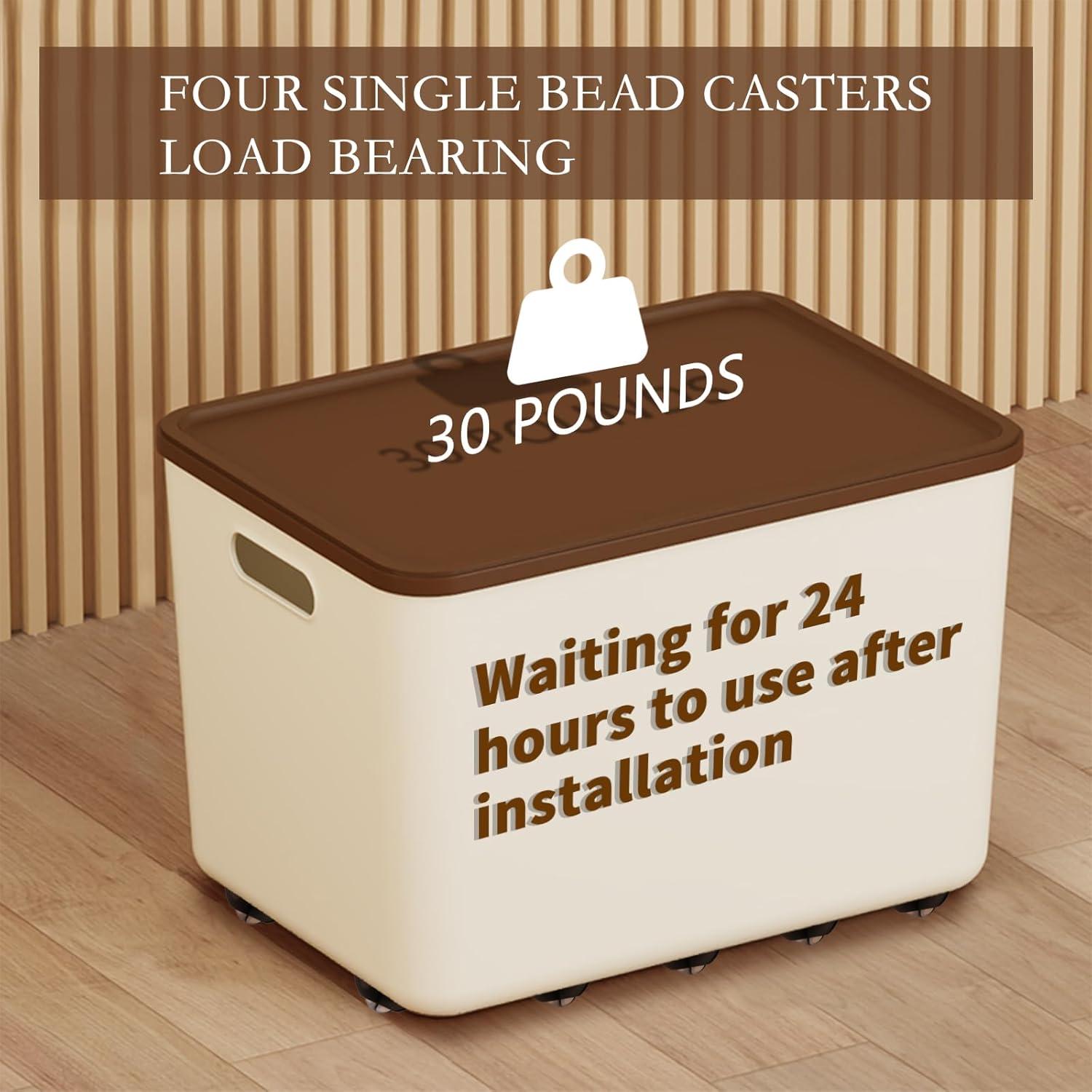 Ruedas Mini Autoadhesivas ZEMINIOR 2.5cm 360° para Muebles