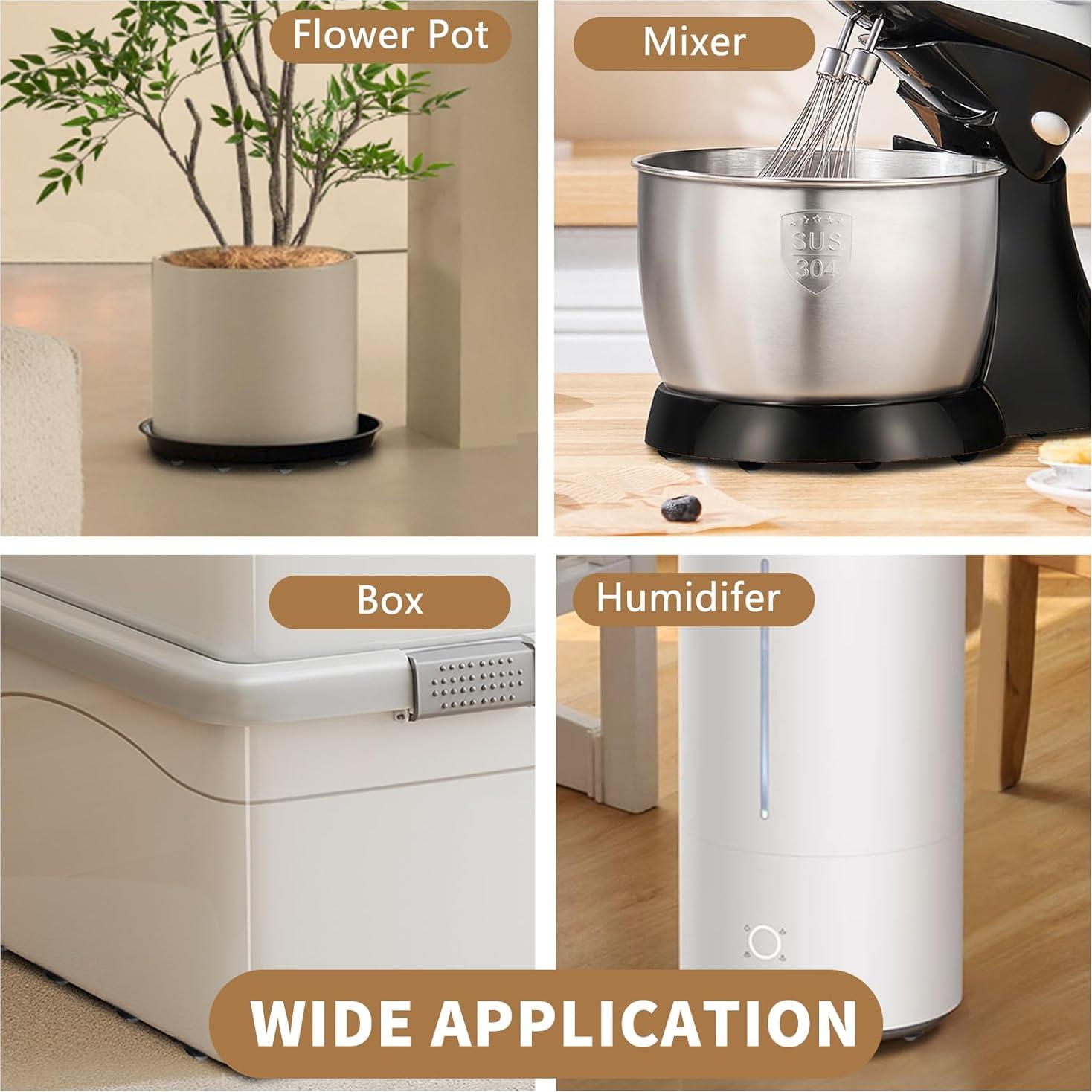 Ruedas Mini Autoadhesivas ZEMINIOR 2.5cm 360° para Muebles