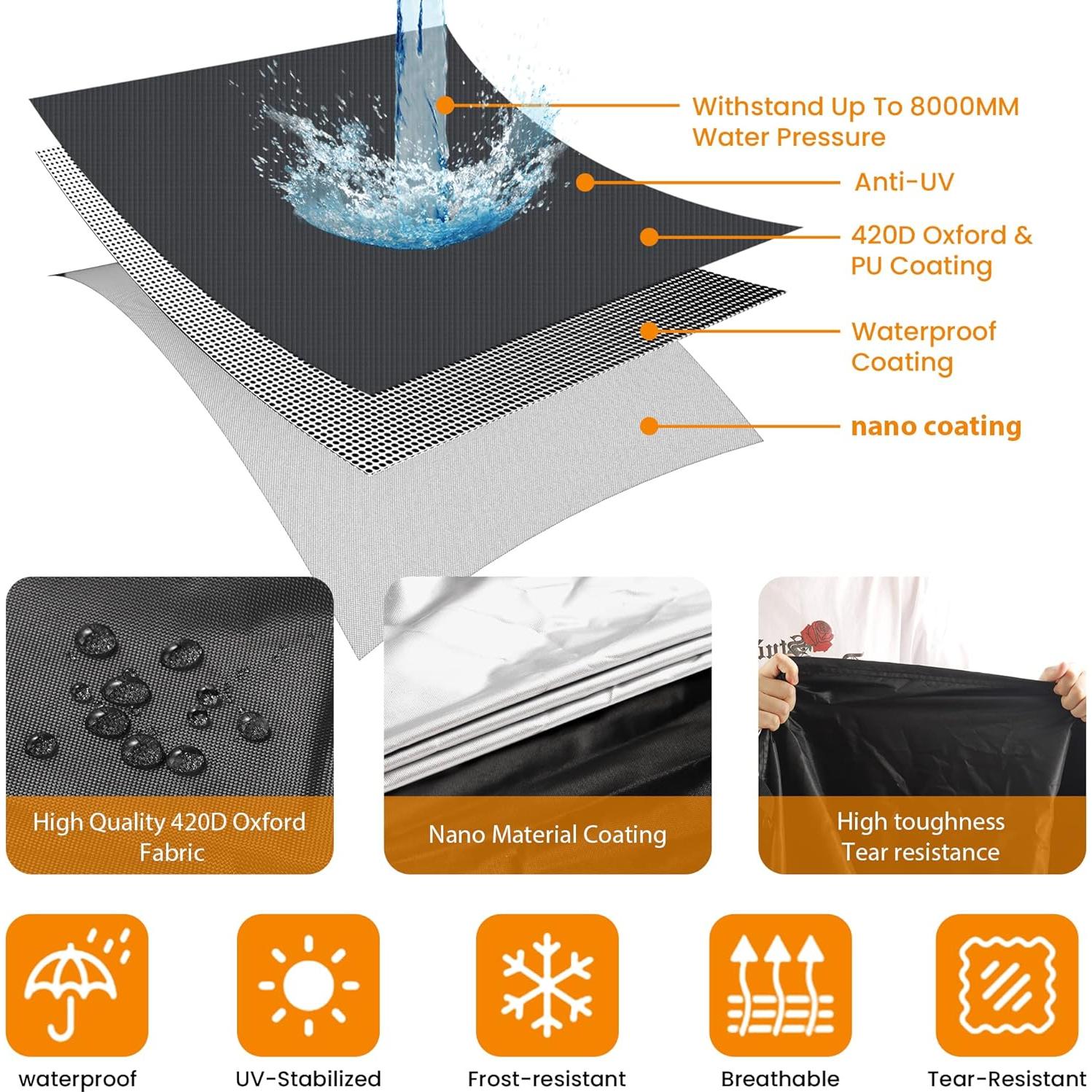 Funda de Motocicleta SRIMMIT MCW-M Impermeable 198x89x109cm