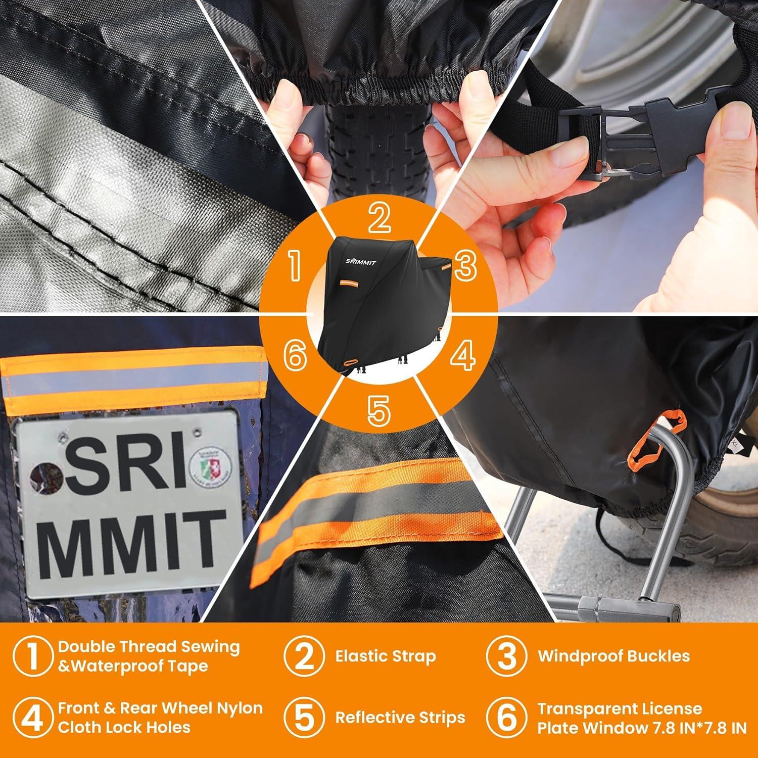 Funda de Motocicleta SRIMMIT MCW-M Impermeable 198x89x109cm