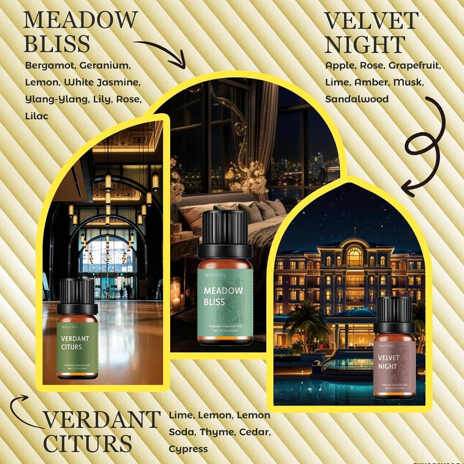 Difusor de Aroma WECONA Recargable Sin Agua con 6 Aceites