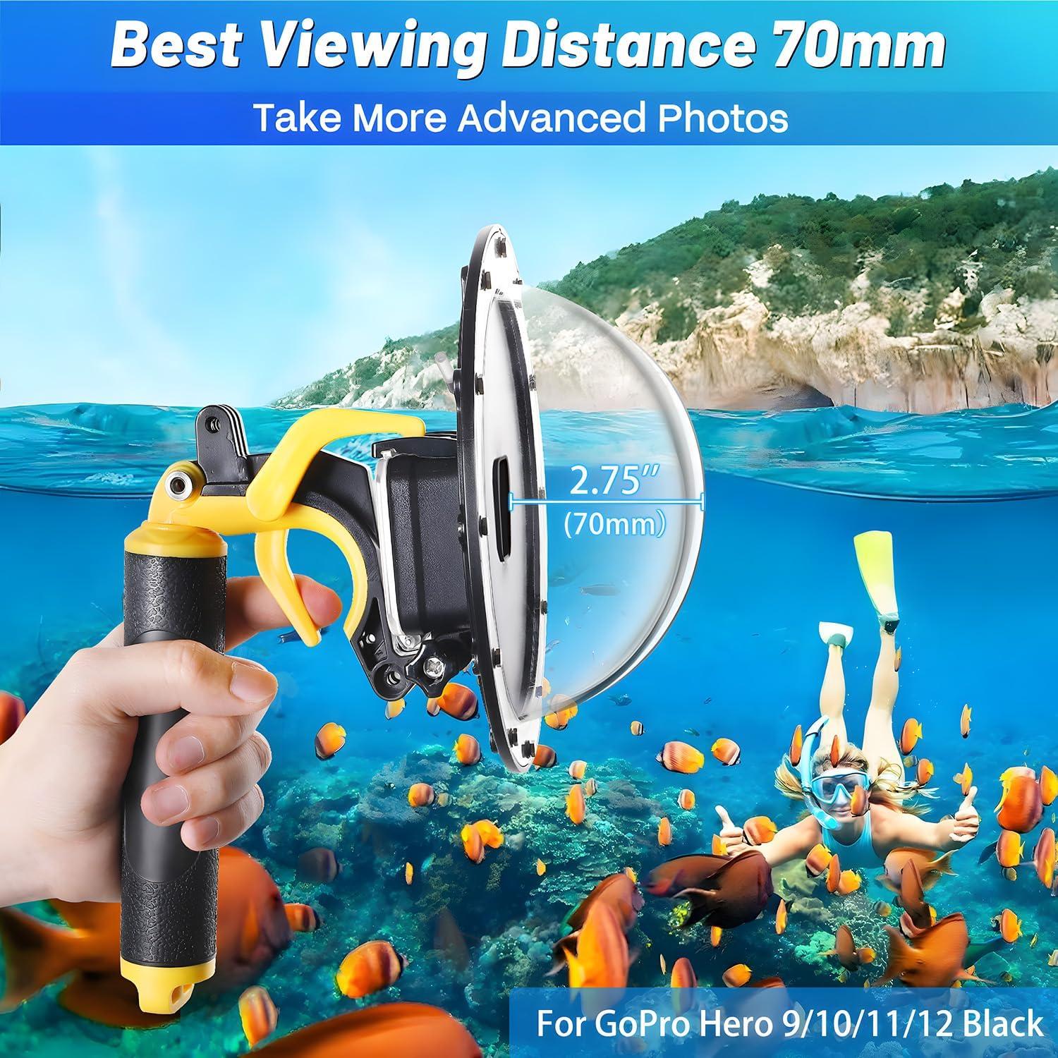 Puerto de Cúpula Impermeable FEIMUOSI para GoPro Hero 9 10 11 12