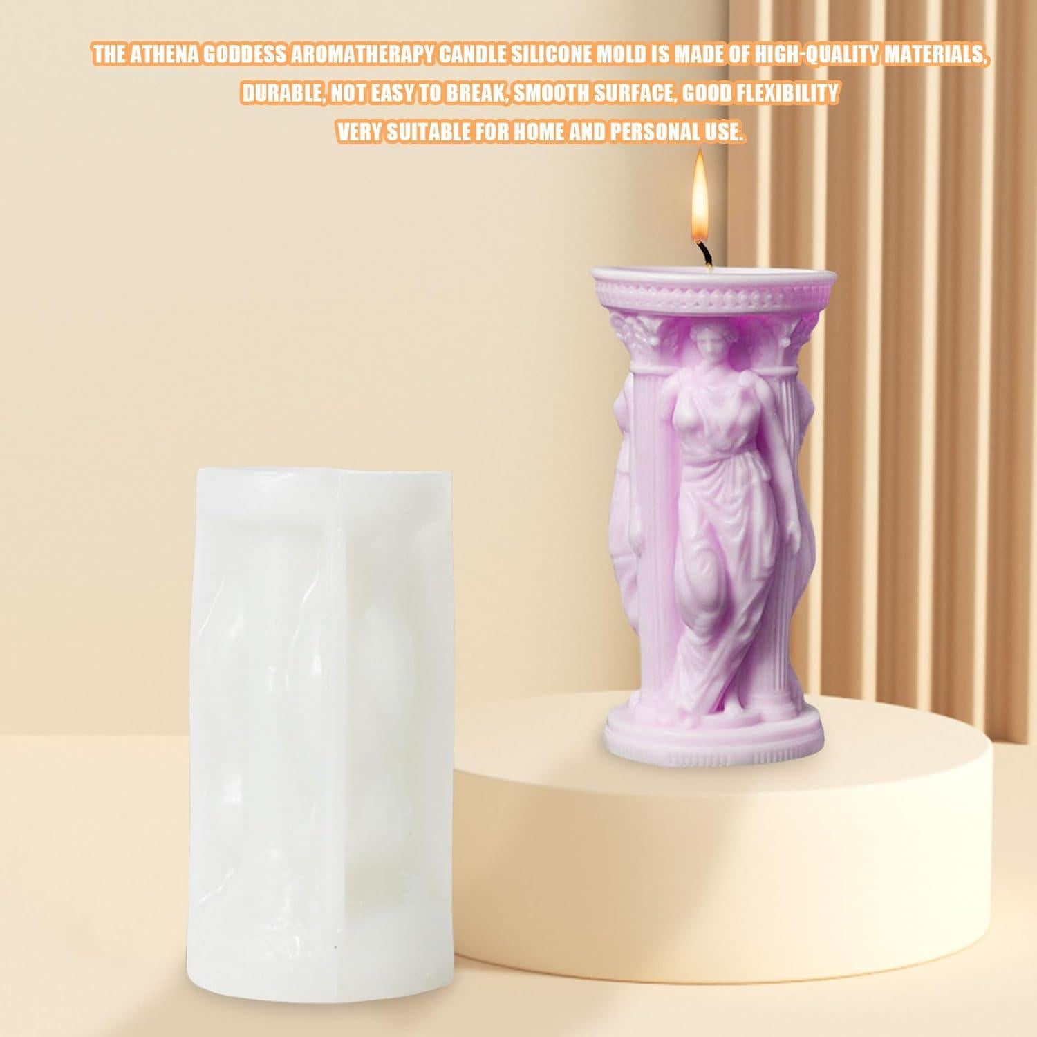 Molde de Silicona para Velas Diosa Atenea 3D - 1 pc