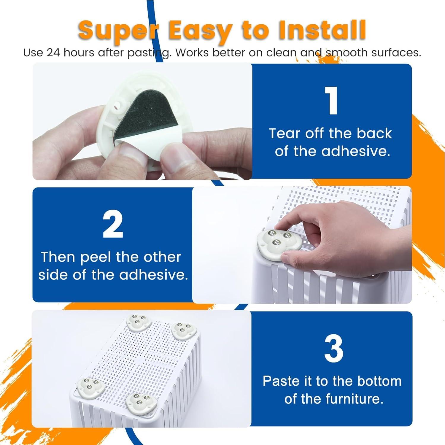 Ruedas Autoadhesivas TRVL FIELDER 8 PCS 360° para Muebles