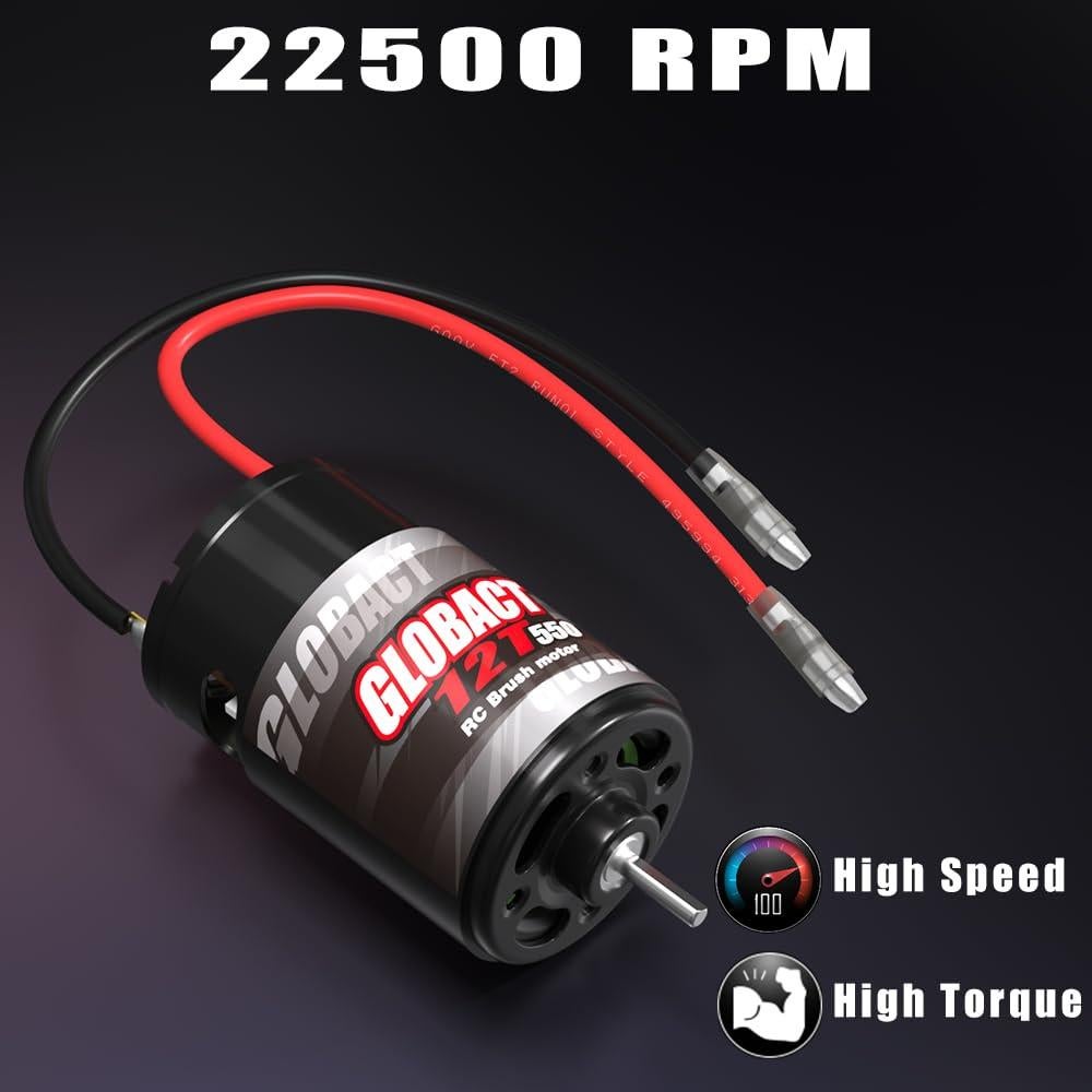 Motor GLOBACT 550 12T para RC 1/10 Traxxas ARRMA Axial