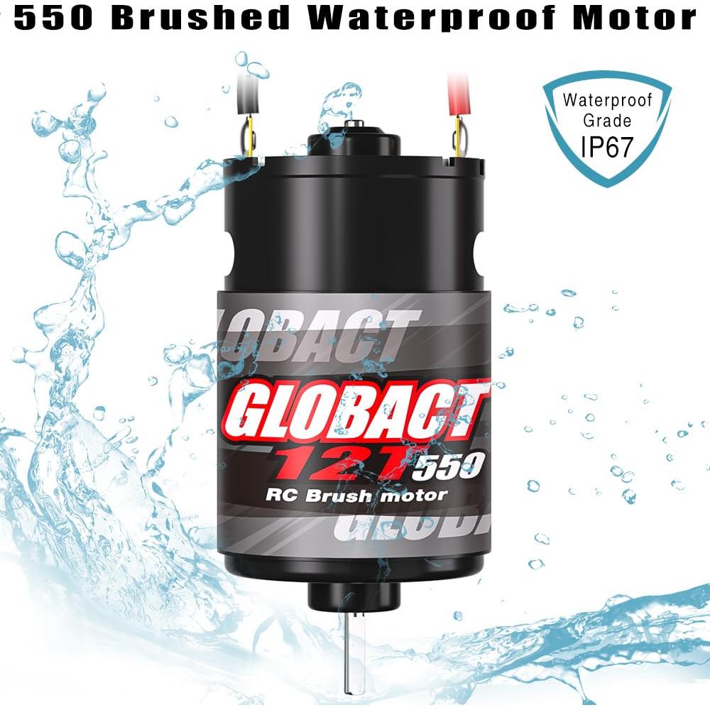 Motor GLOBACT 550 12T para RC 1/10 Traxxas ARRMA Axial