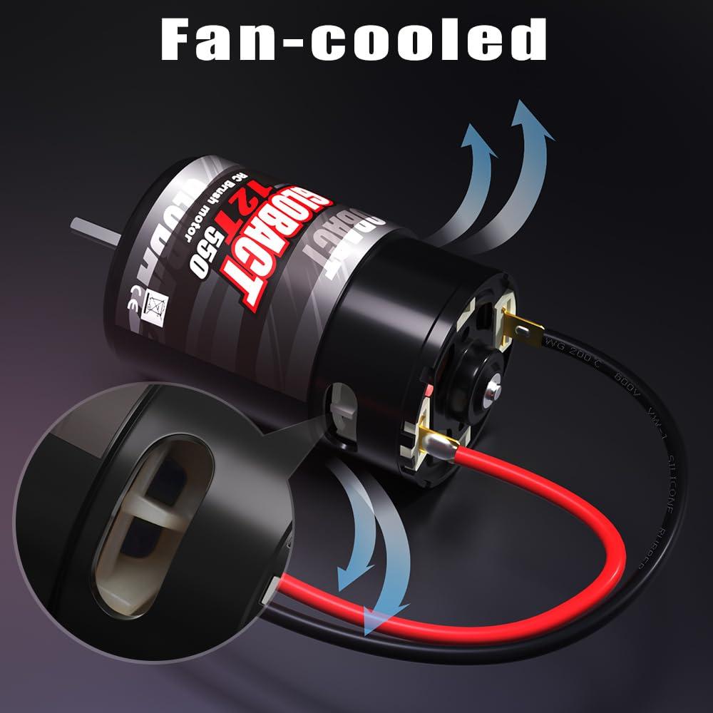 Motor GLOBACT 550 12T para RC 1/10 Traxxas ARRMA Axial