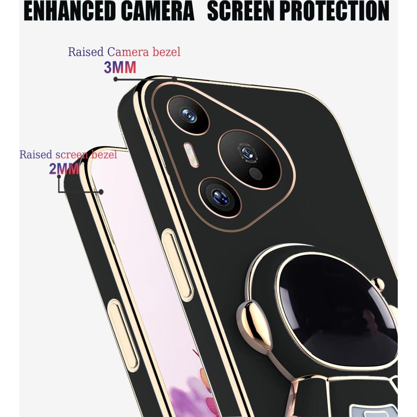 Funda Huawei Pura 70 Pro con Soporte Oculto - Negro