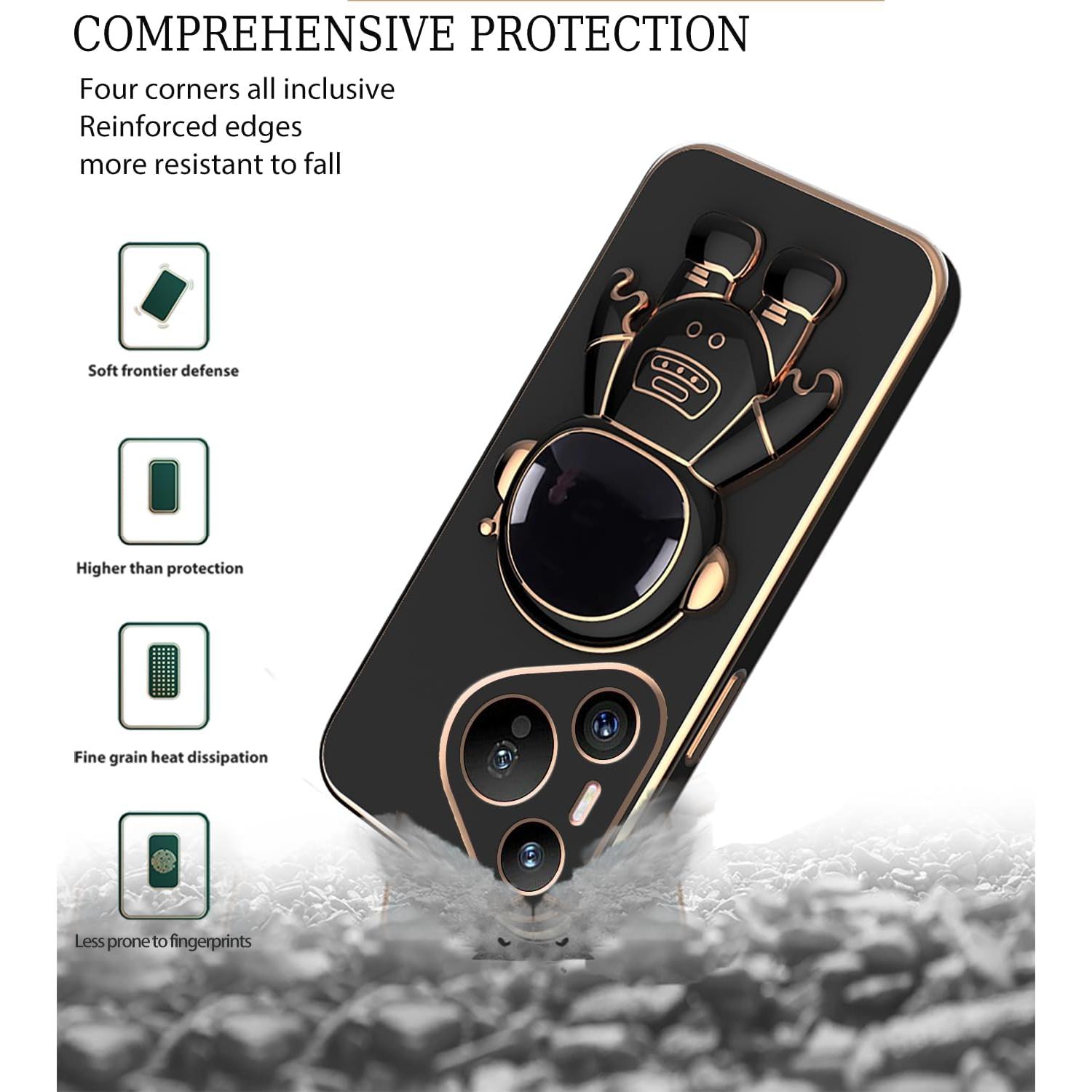 Funda Huawei Pura 70 Pro con Soporte Oculto - Negro