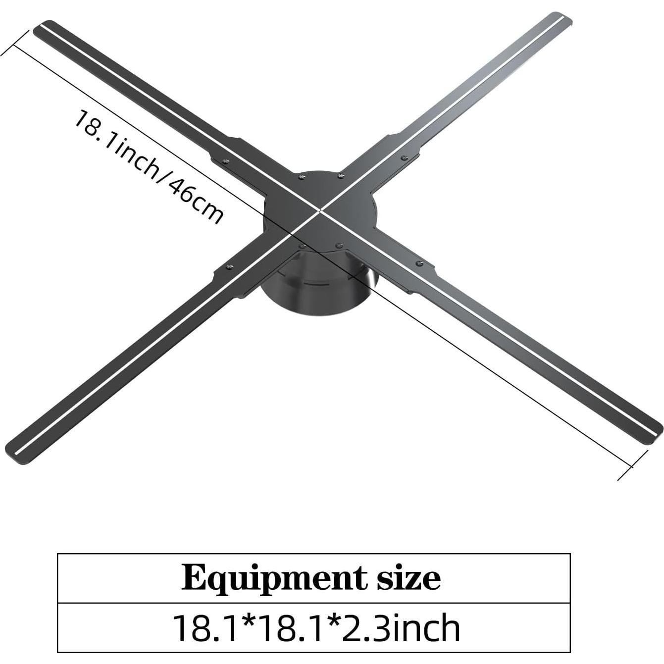 Ventilador Holográfico 3D Missyou 45cm Control Remoto Wifi