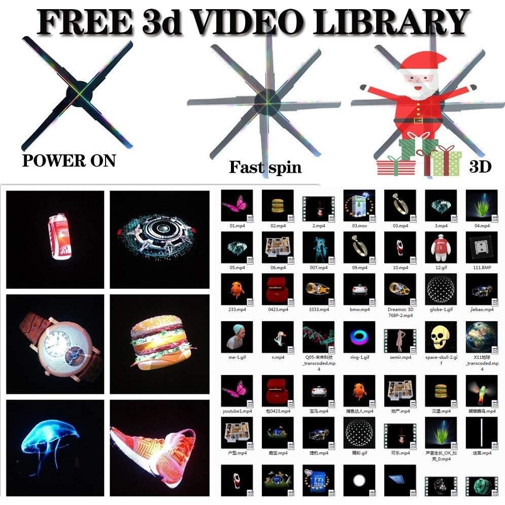 Ventilador Holográfico 3D Missyou 45cm Control Remoto Wifi