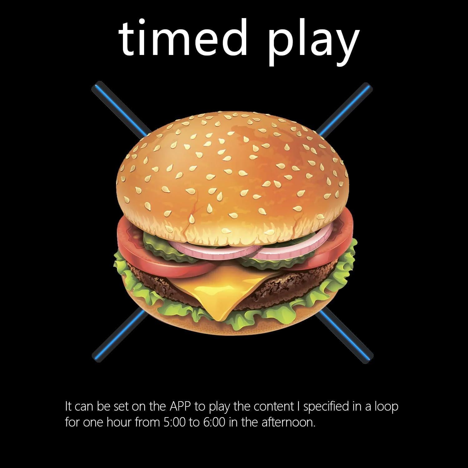 Ventilador Holográfico 3D Missyou 45cm Control Remoto Wifi