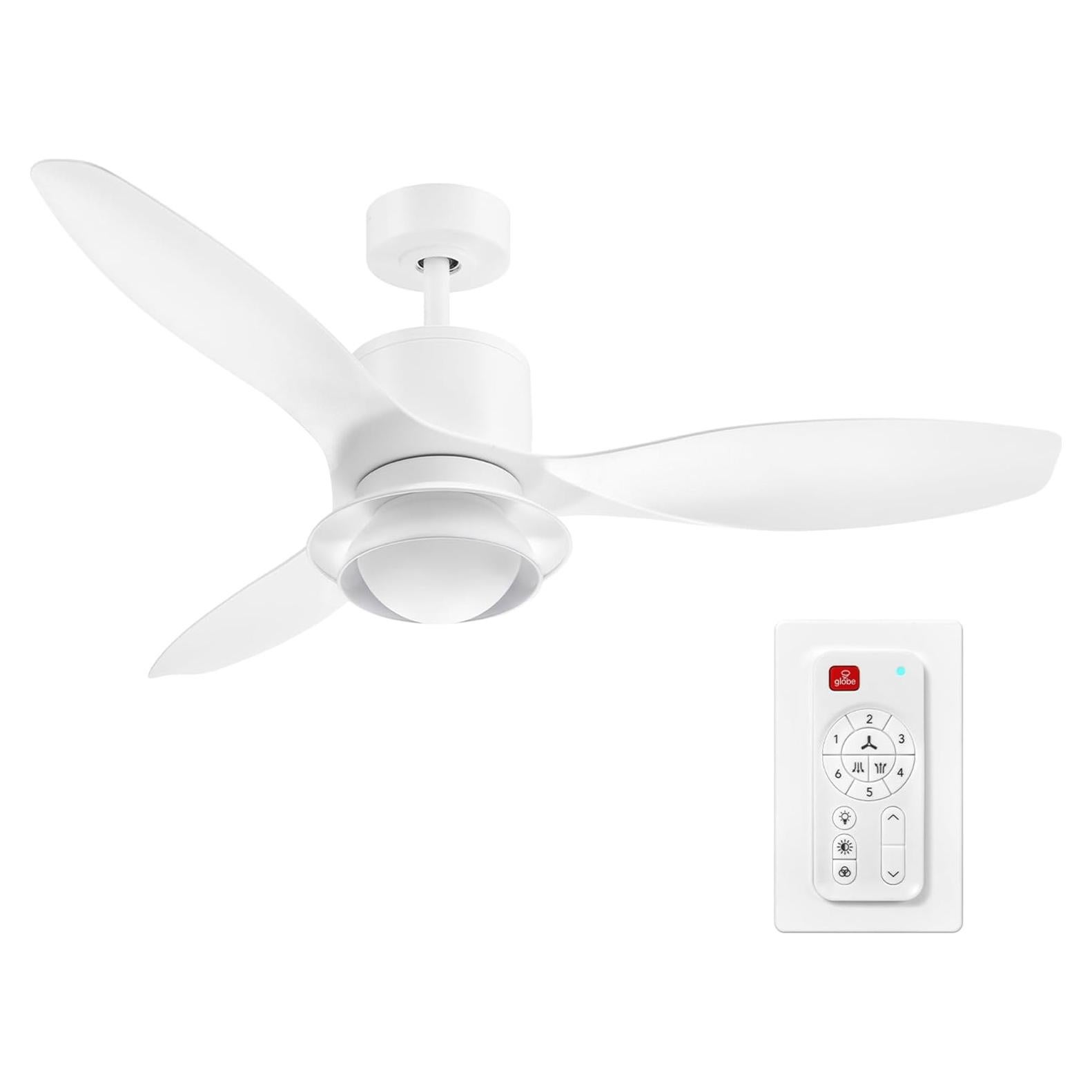 Ventilador de Techo GLOBE Oswald 121 cm con Luz LED y Control Remoto