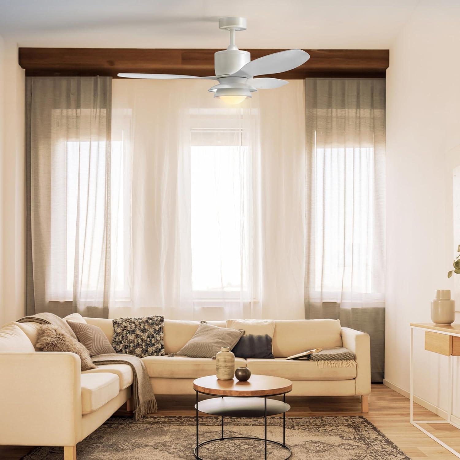 Ventilador de Techo GLOBE Oswald 121 cm con Luz LED y Control Remoto