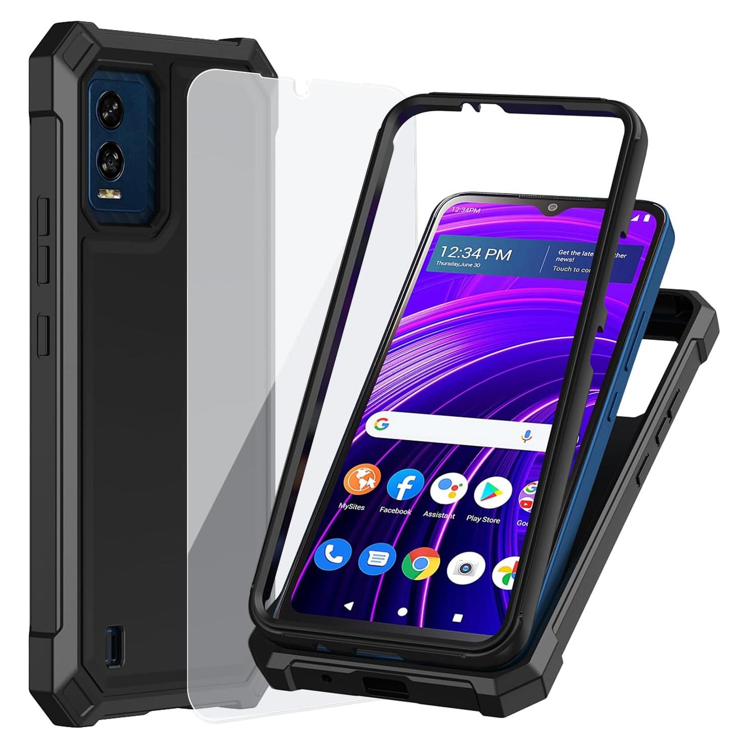Funda Ailiber para BLU View Speed 5G B1550VL - Doble Capa Negra