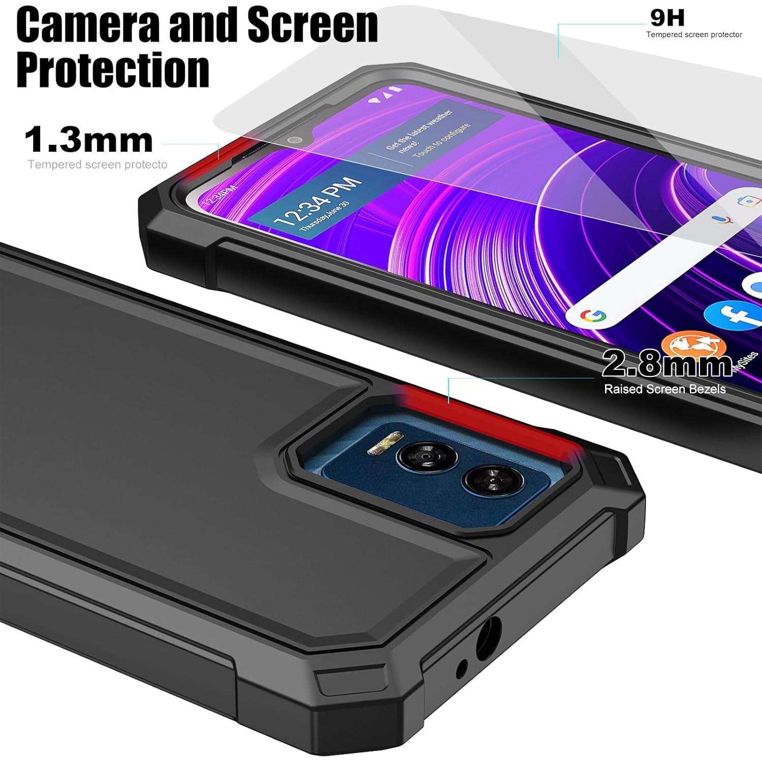 Funda Ailiber para BLU View Speed 5G B1550VL - Doble Capa Negra